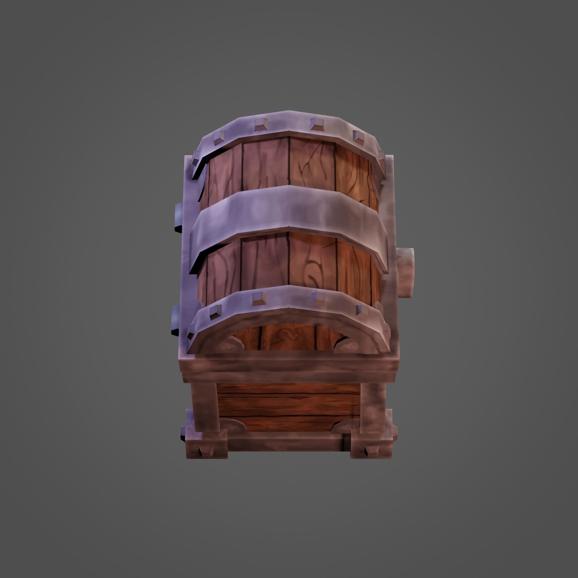 Treasure Chest Low-poly 3D model_9