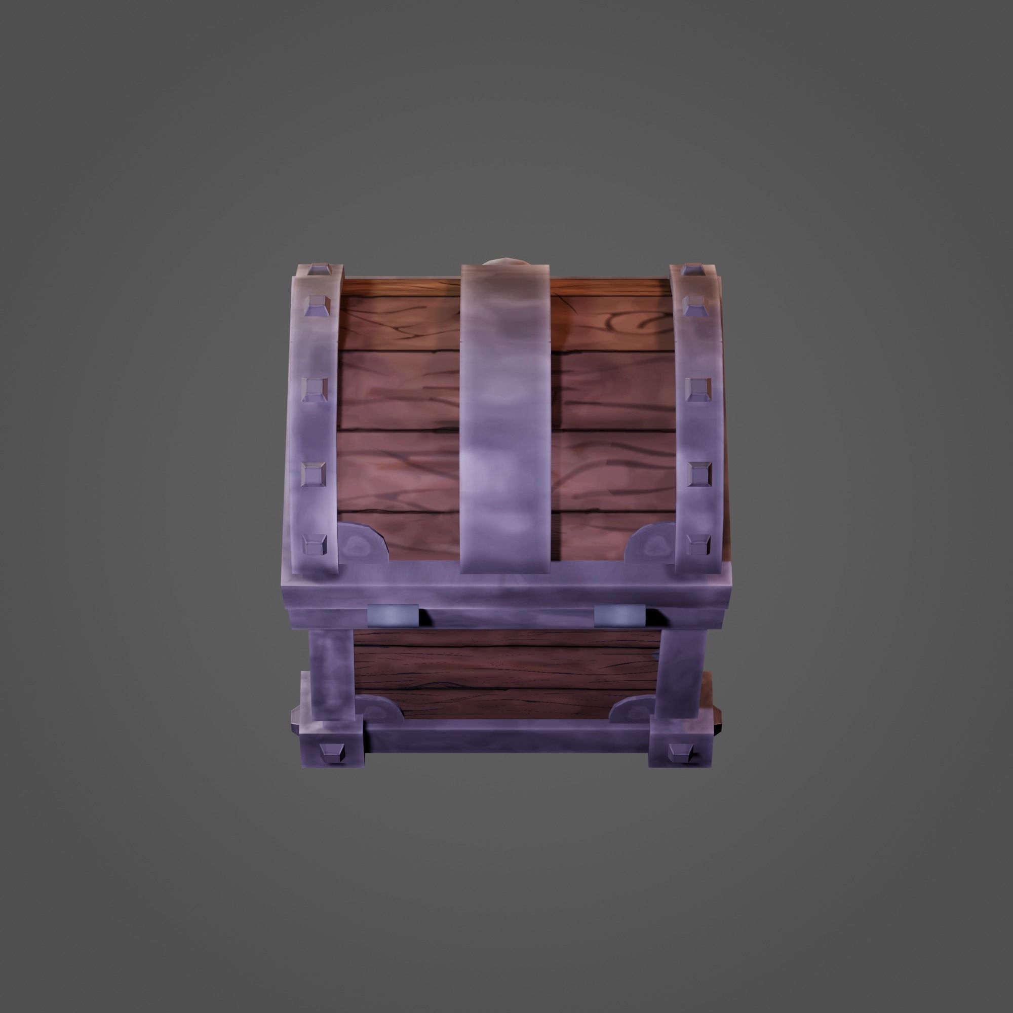 Treasure Chest Low-poly 3D model_8