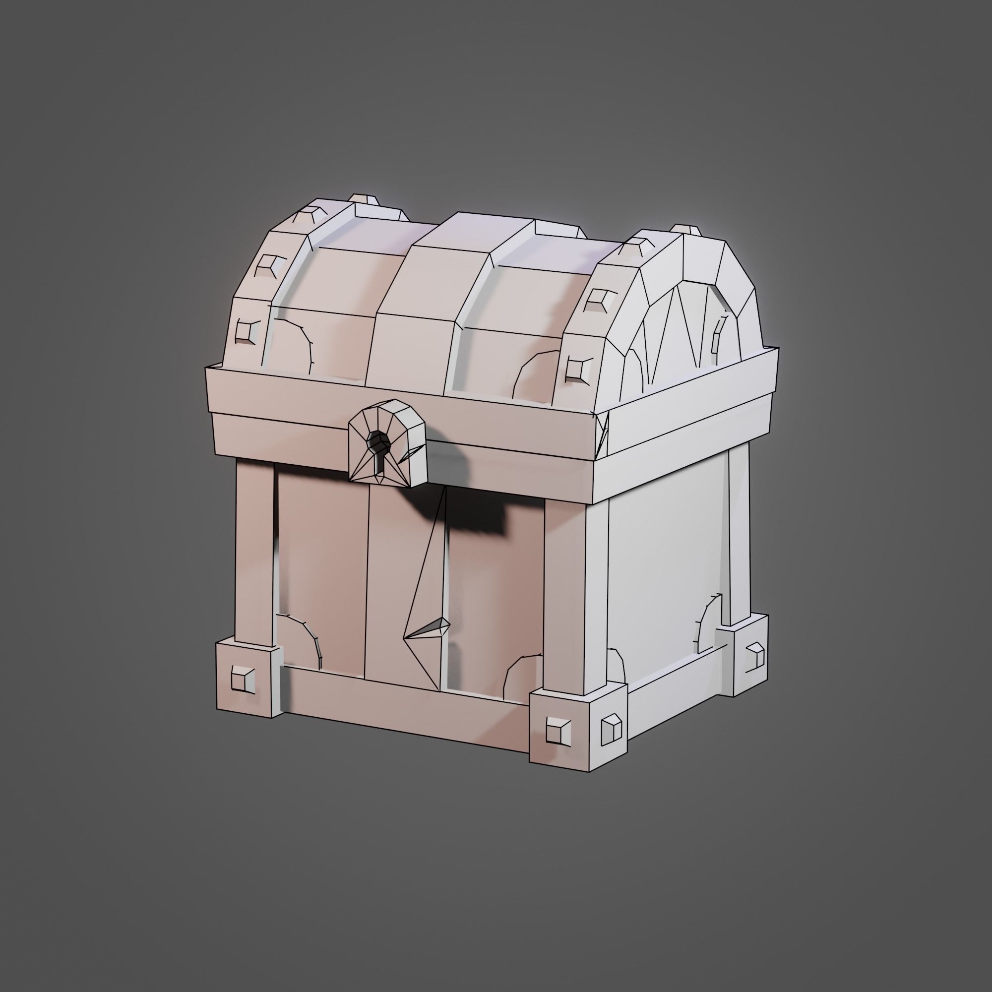 Treasure Chest Low-poly 3D model_13