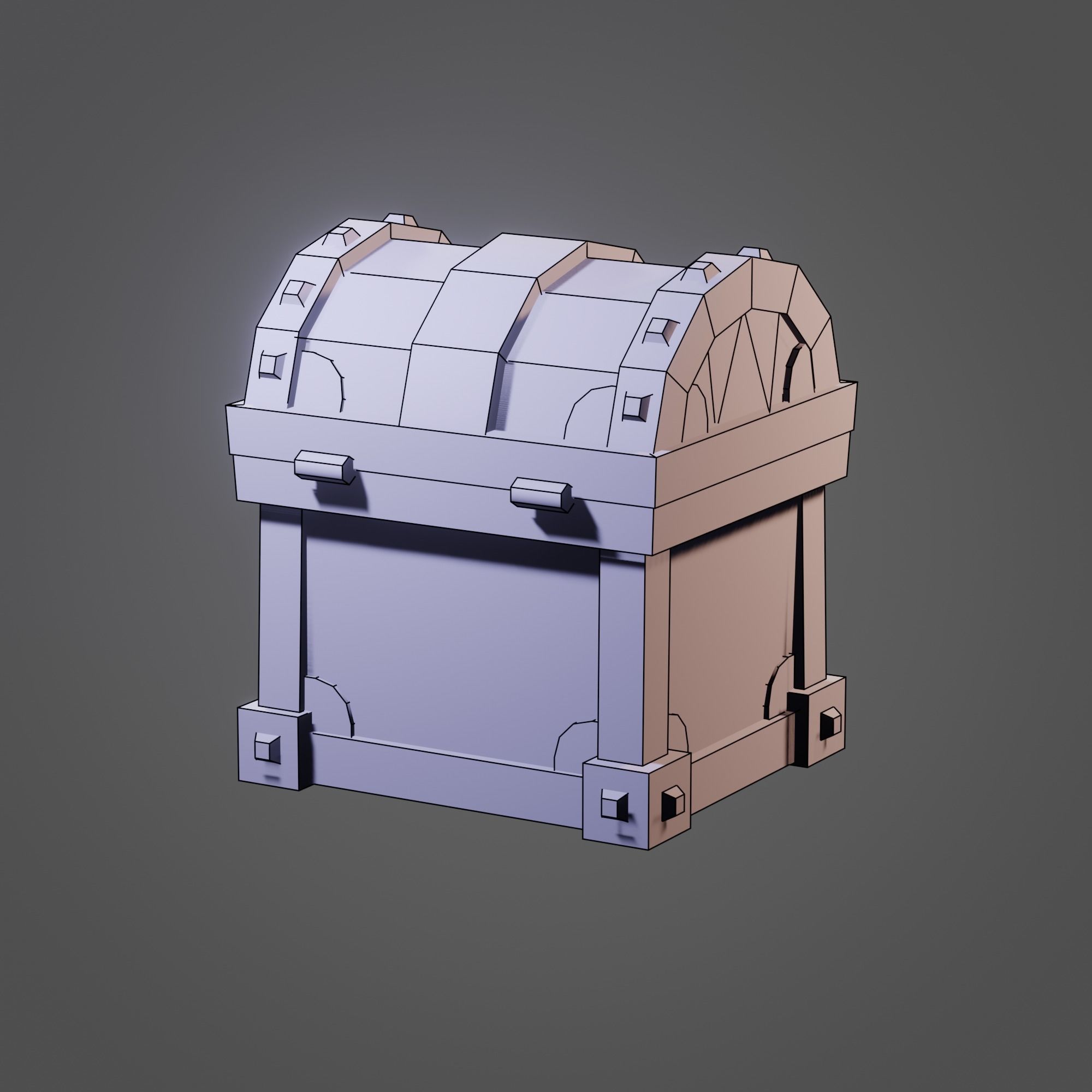 Treasure Chest Low-poly 3D model_16
