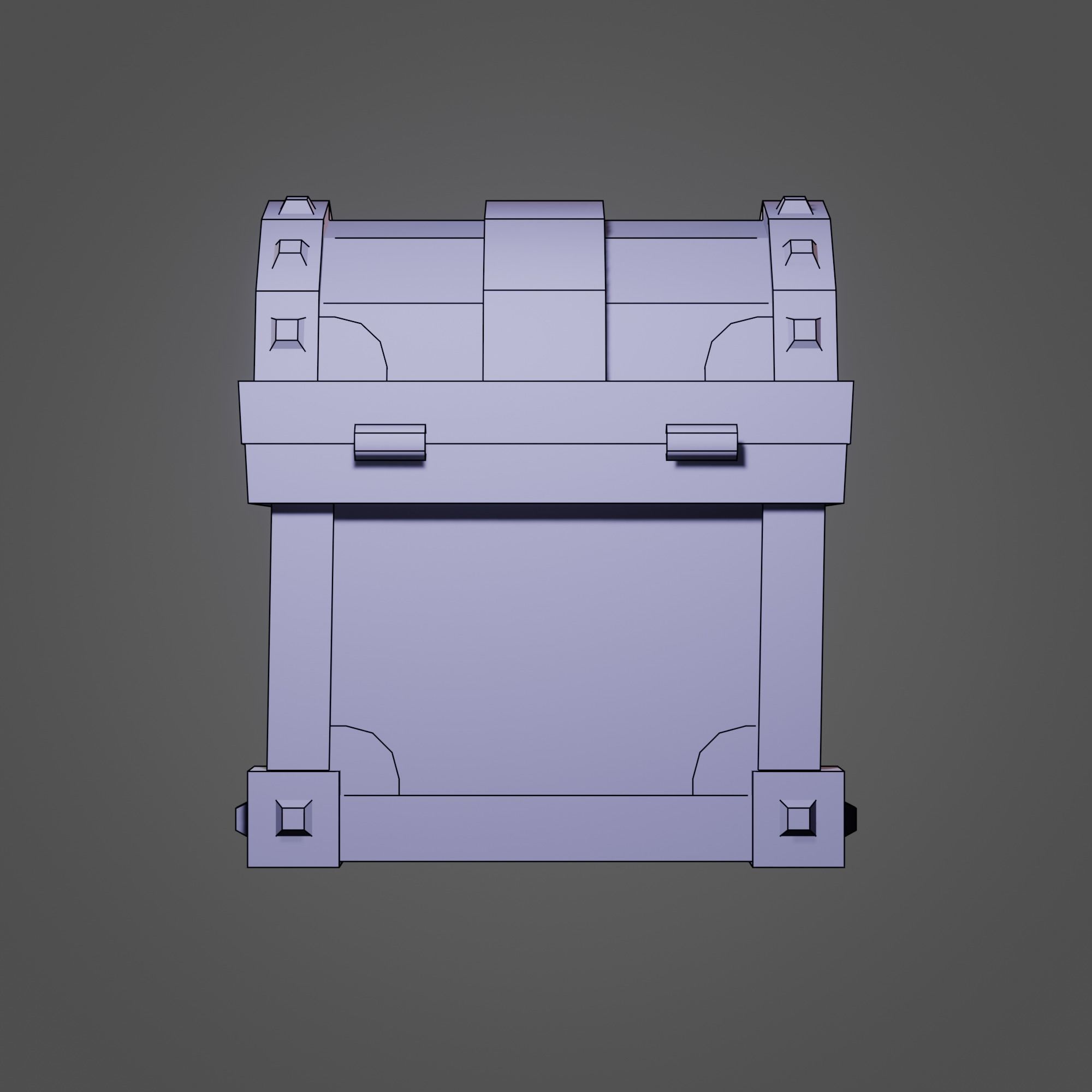 Treasure Chest Low-poly 3D model_18