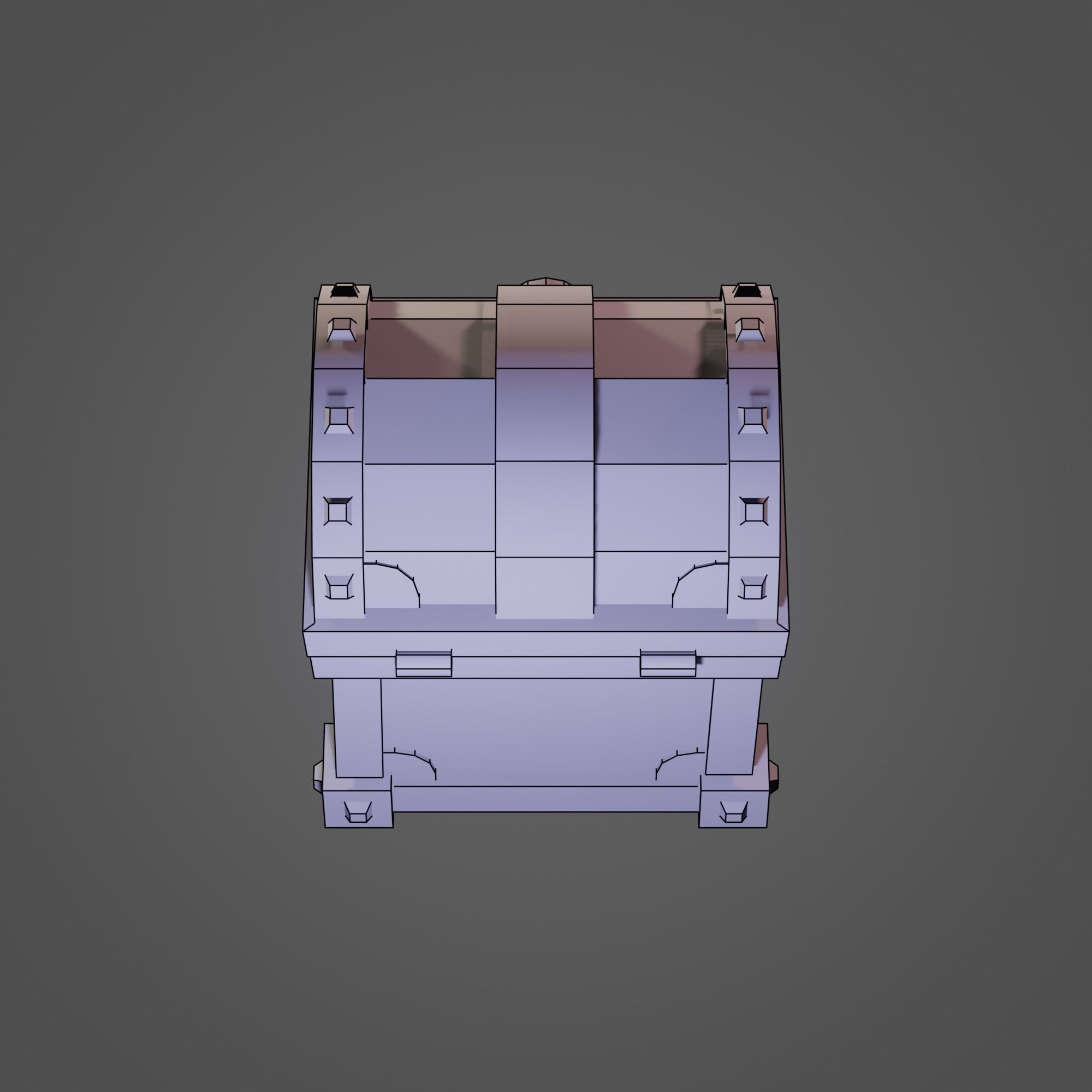 Treasure Chest Low-poly 3D model_20