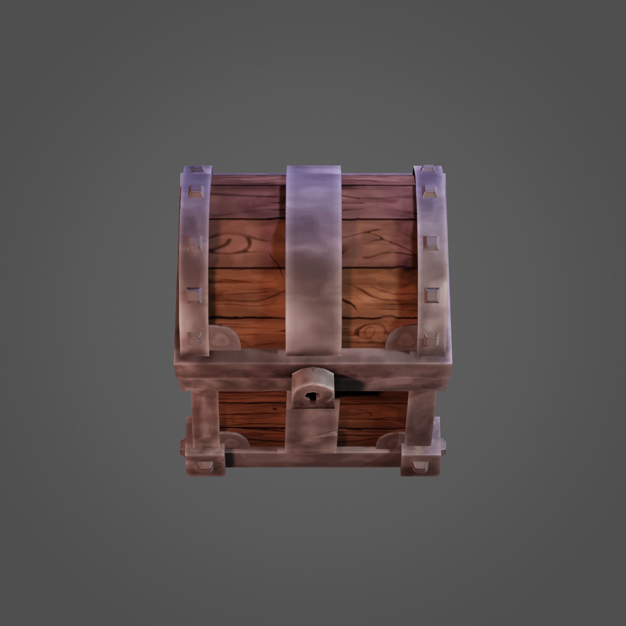 Treasure Chest Low-poly 3D model_10