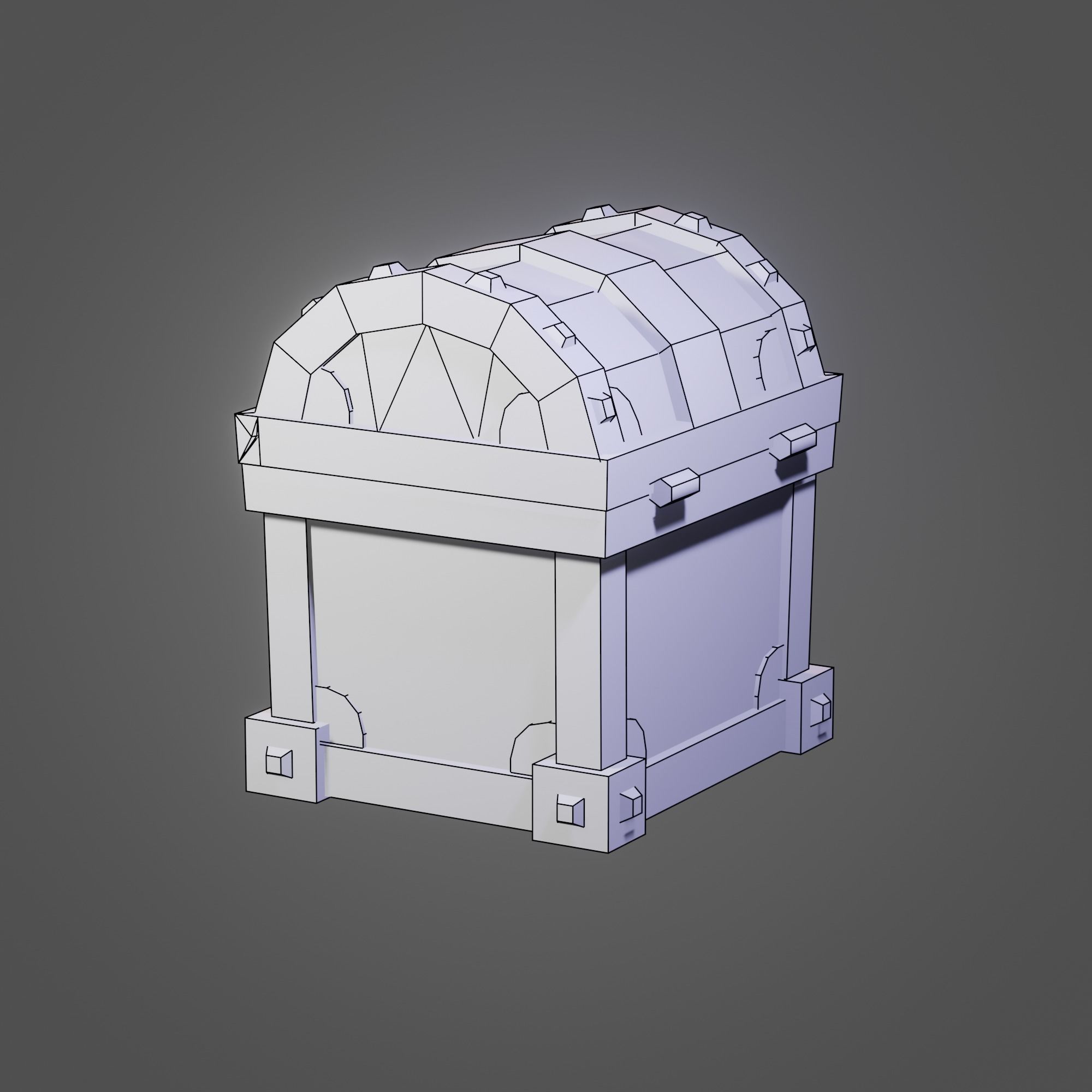 Treasure Chest Low-poly 3D model_14