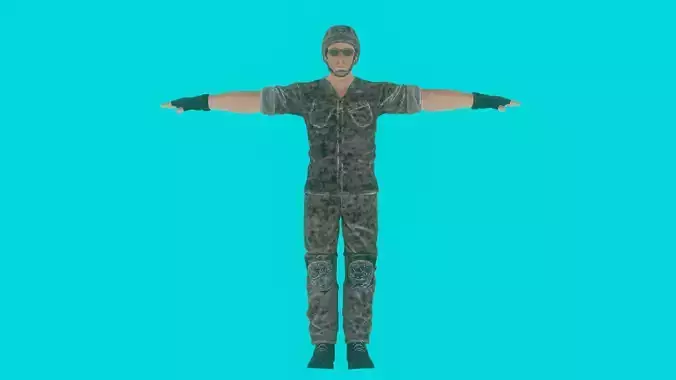 soldier 3d model for game Low-poly 3D model