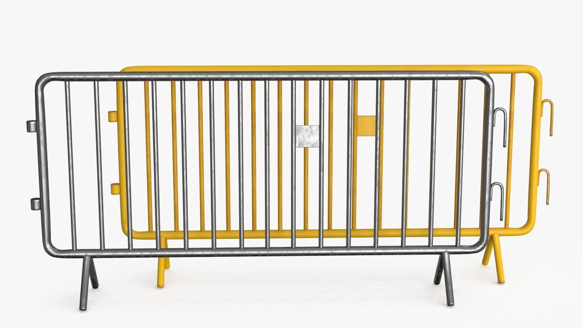 Road Safety Barrier Low-poly 3D model_2