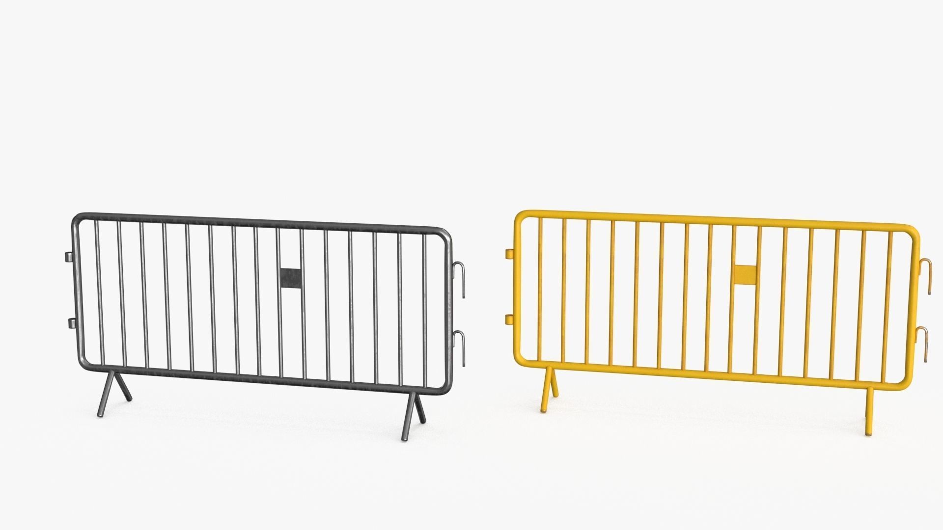 Road Safety Barrier Low-poly 3D model_8