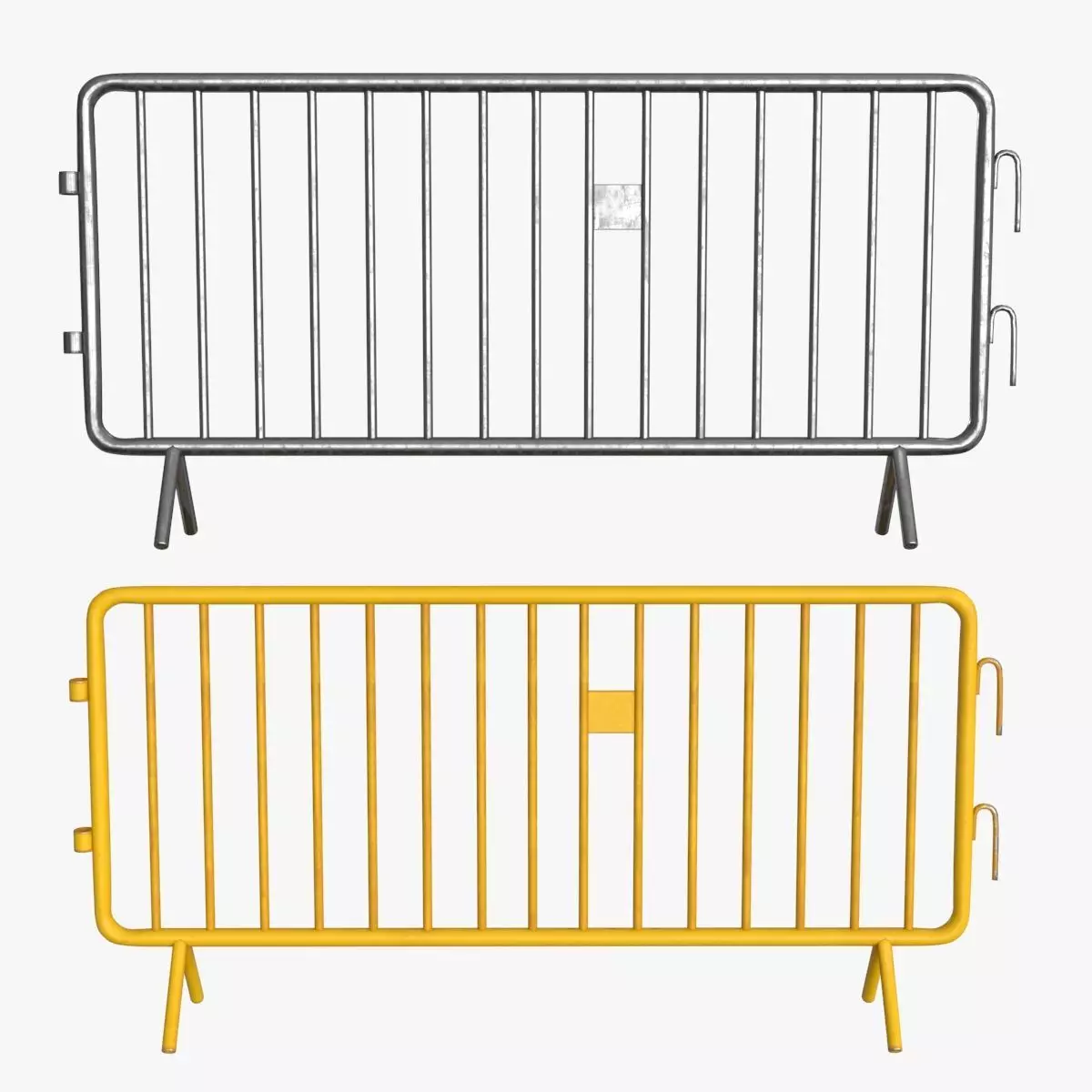 Road Safety Barrier Low-poly 3D model_0