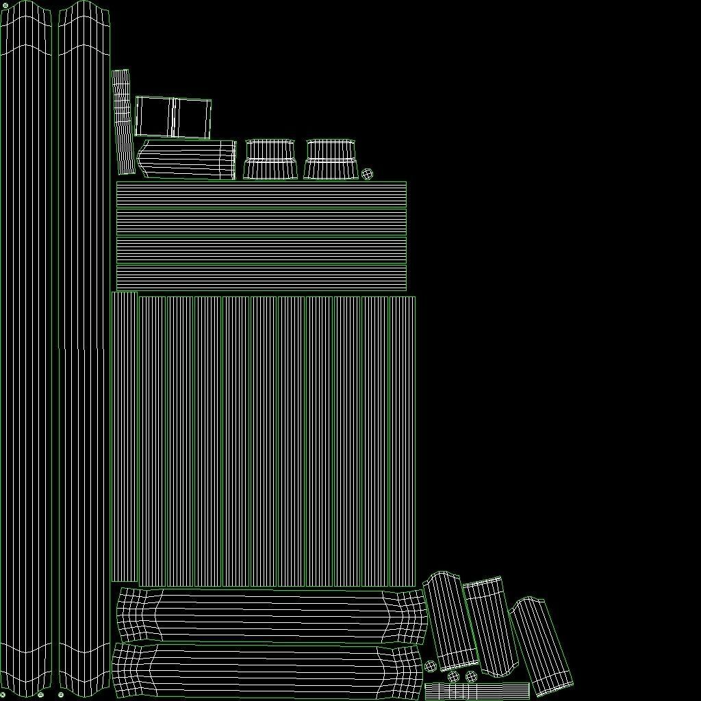 Road Safety Barrier Low-poly 3D model_14