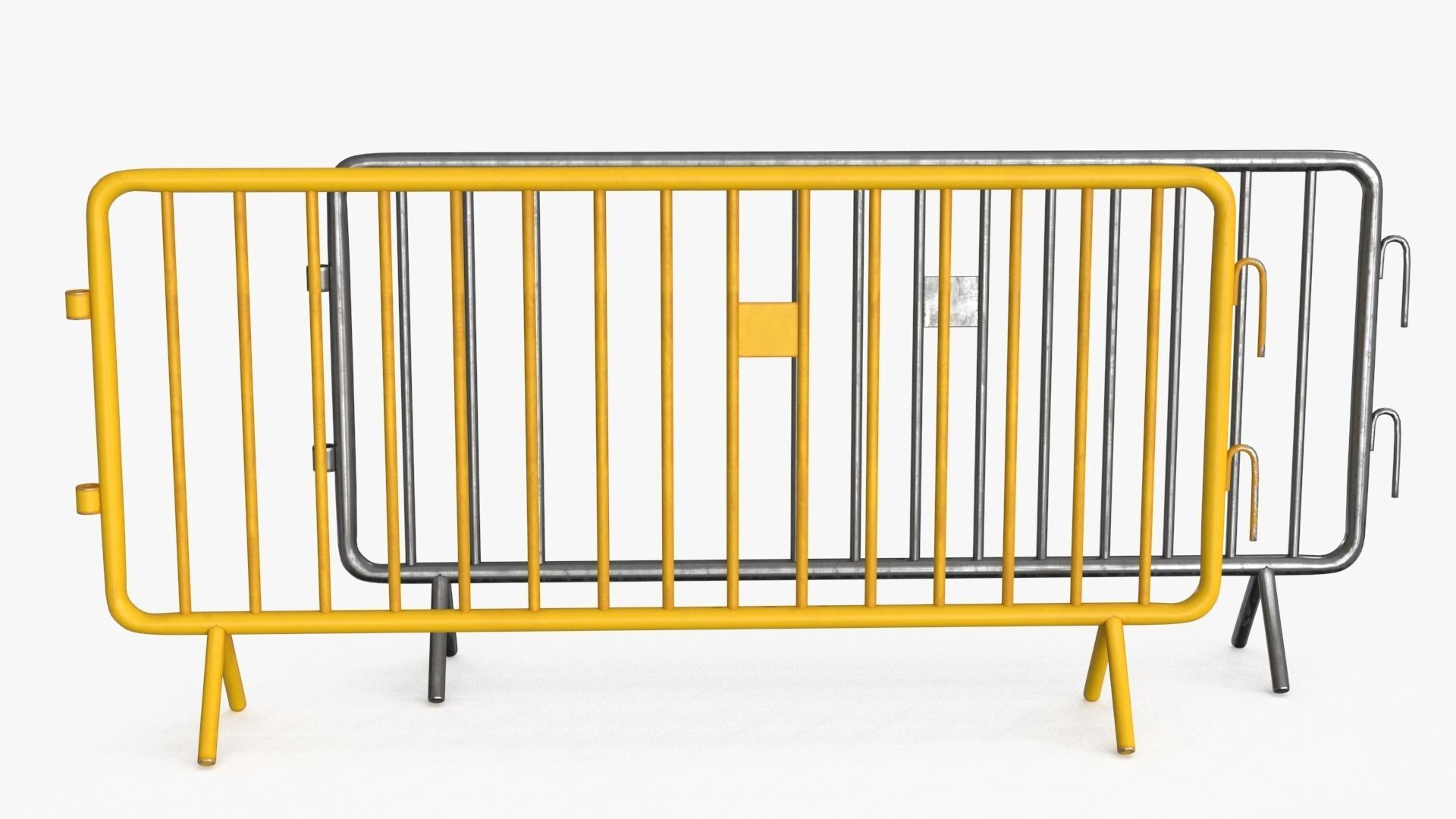 Road Safety Barrier Low-poly 3D model_3