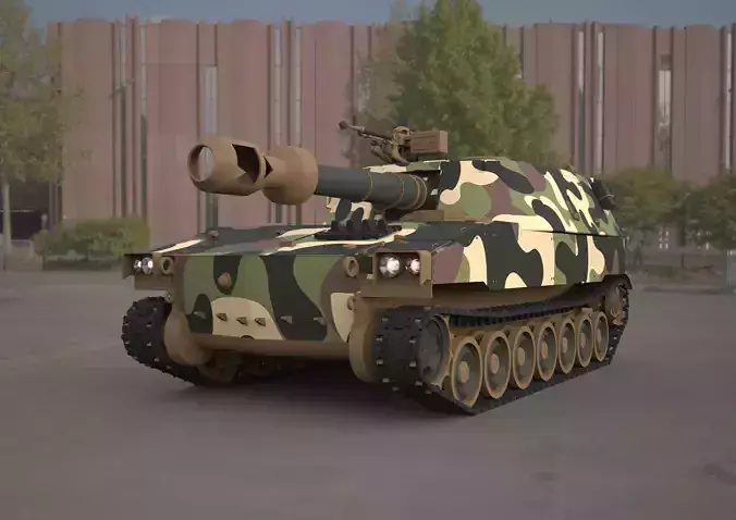 m109 howitzer tank 3d model 3D model