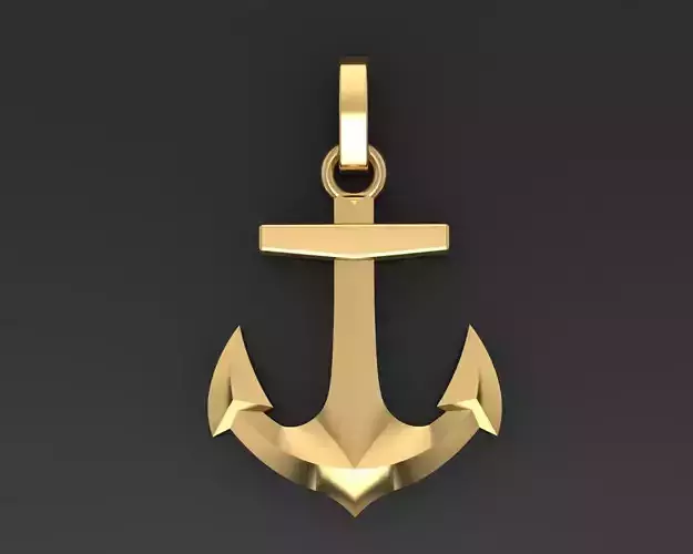 Sea Anchor Pendant 3D print model