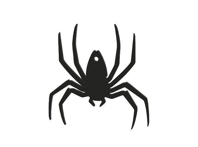 Decoration silhouette of spider 3D print model
