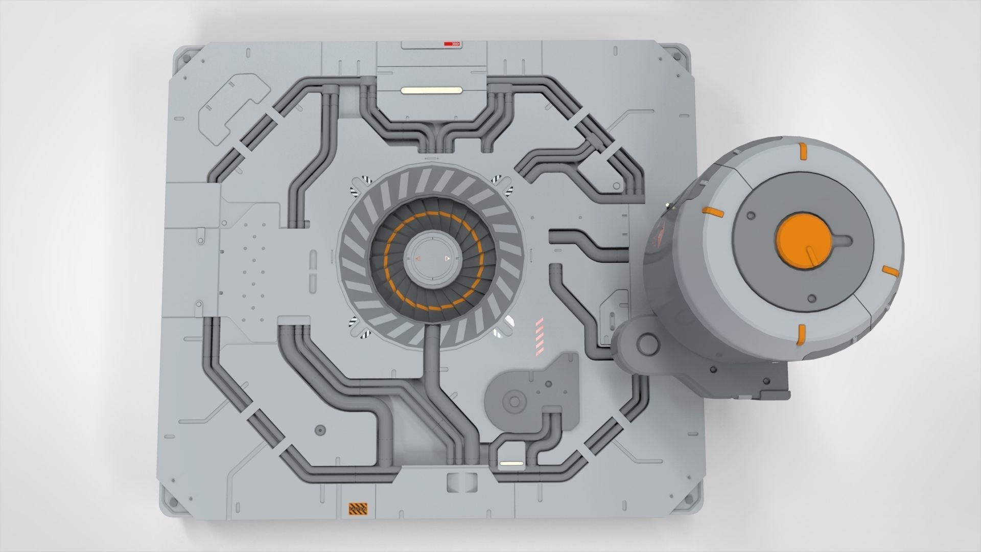 sci-fi Architecture kitbash 31 3D model_8
