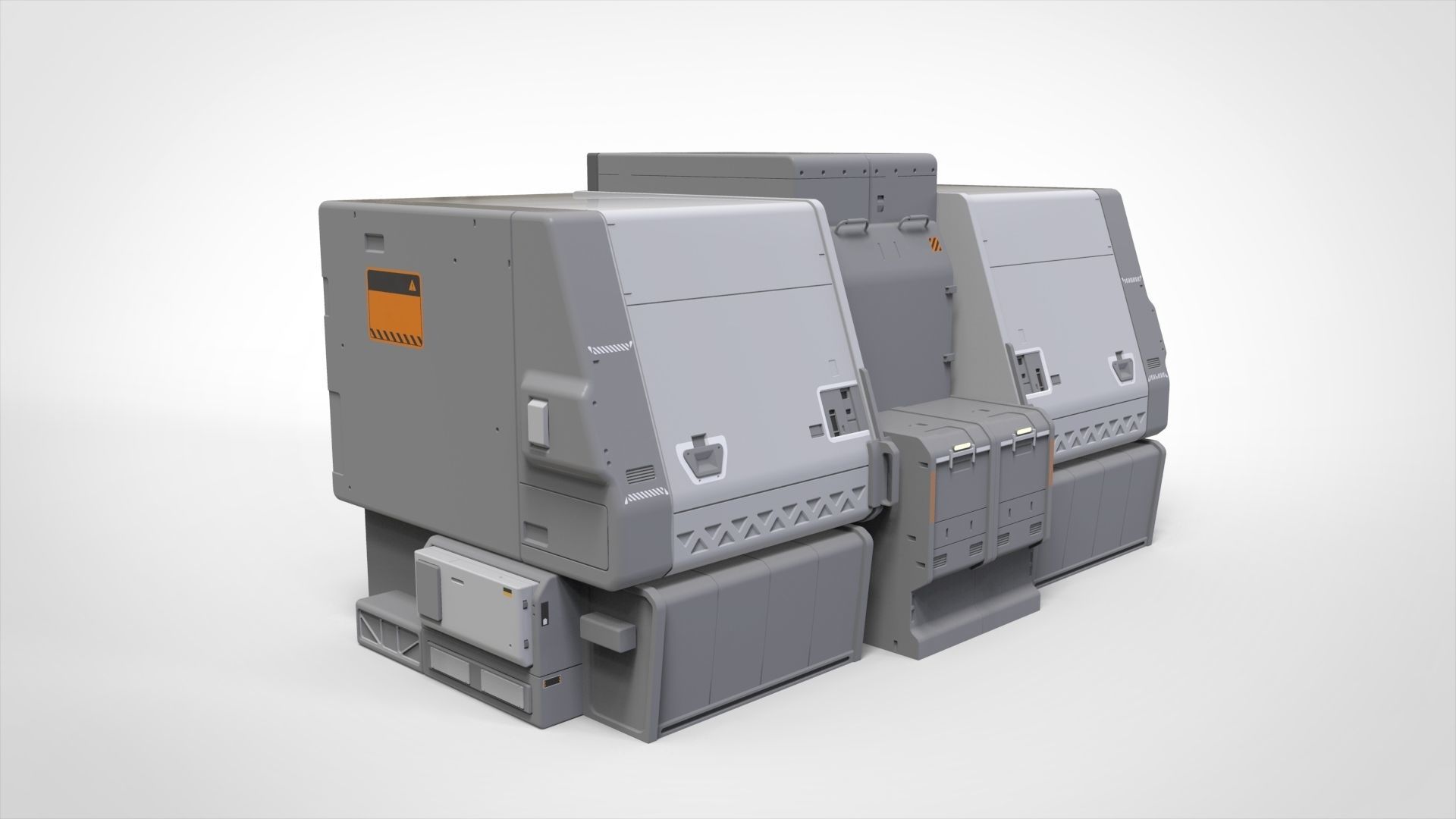 sci-fi Architecture kitbash 31 3D model_3