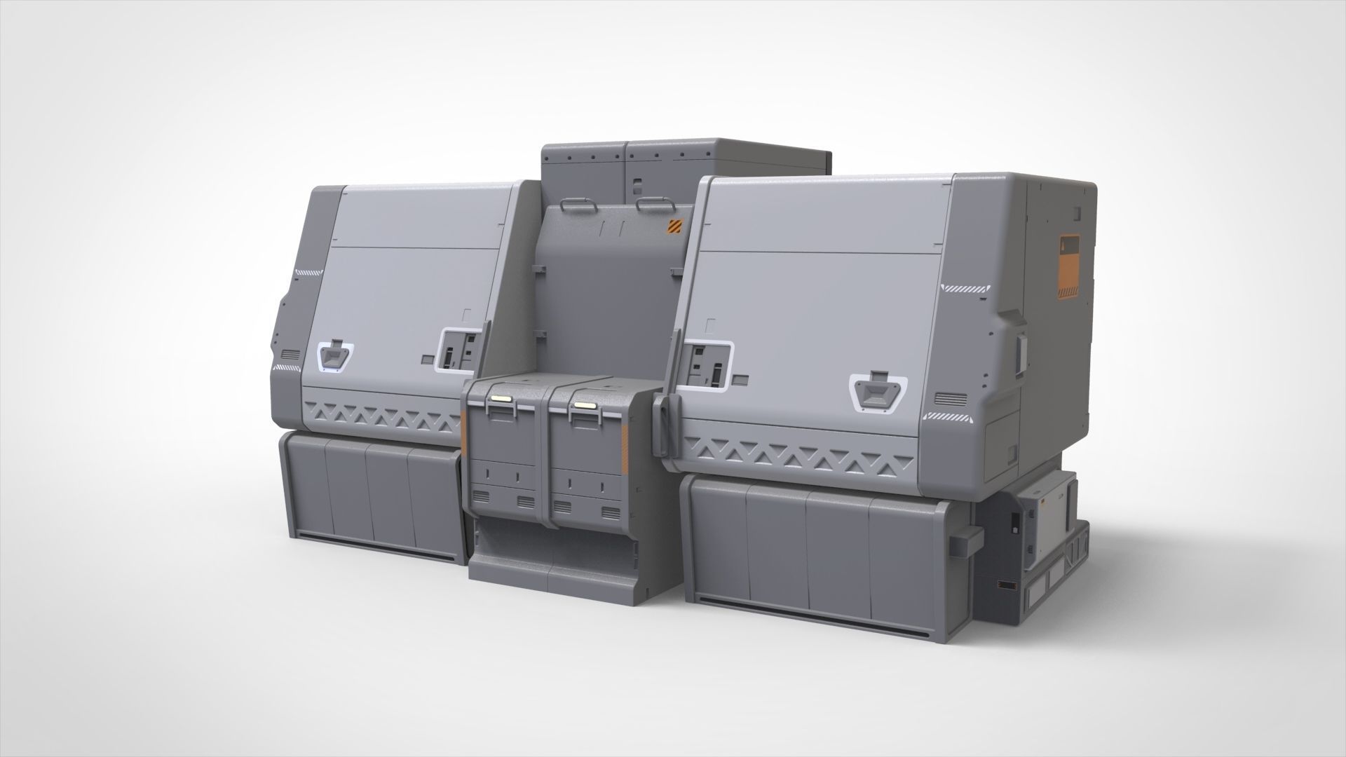 sci-fi Architecture kitbash 31 3D model_4