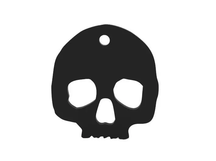 Earring skull charm 3D print model_0
