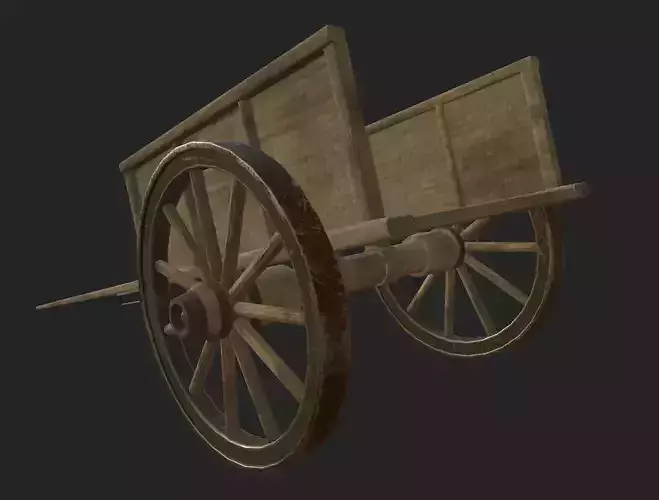 Farmer Cart Low-poly 3D model