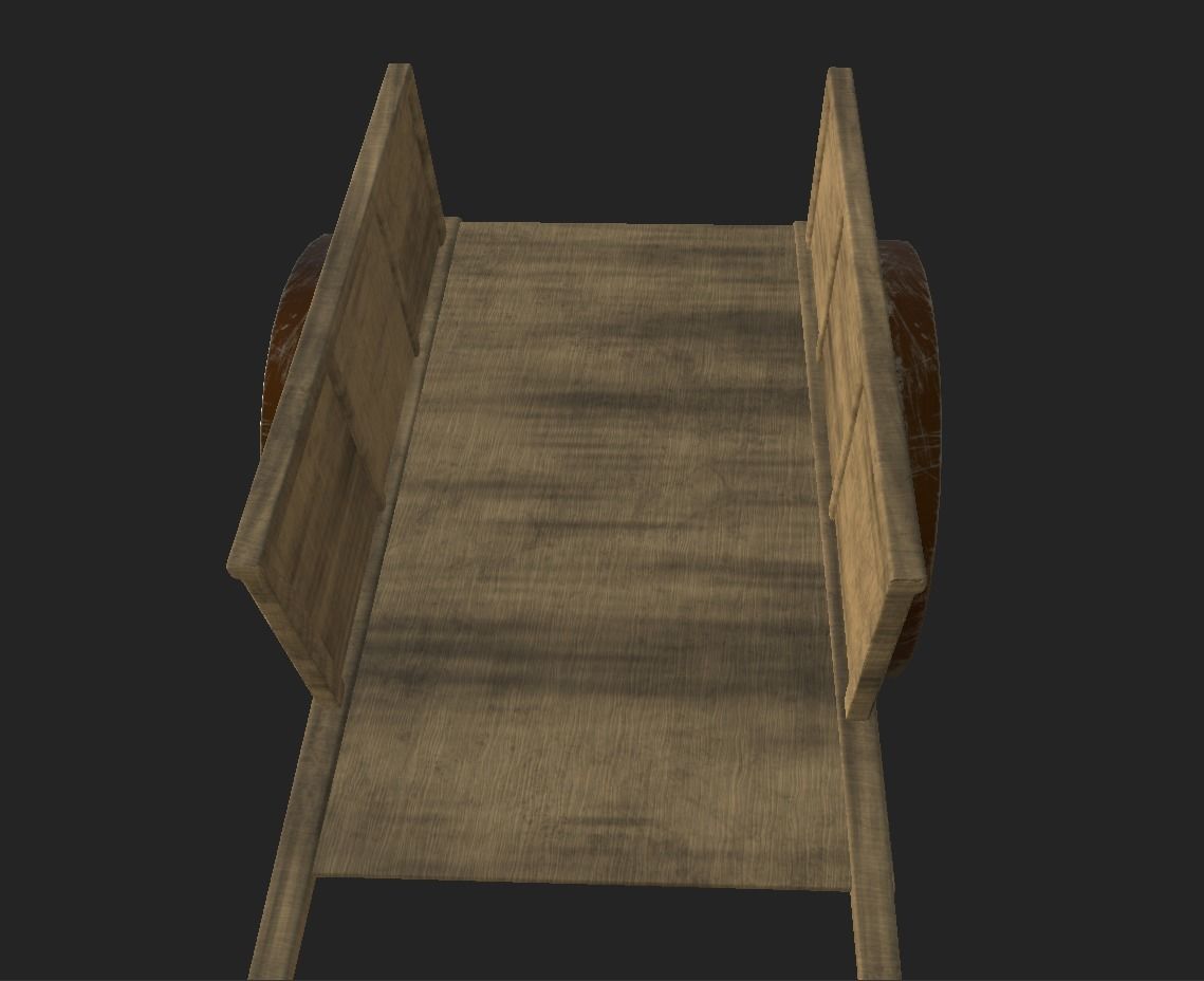 Farmer Cart Low-poly 3D model_15