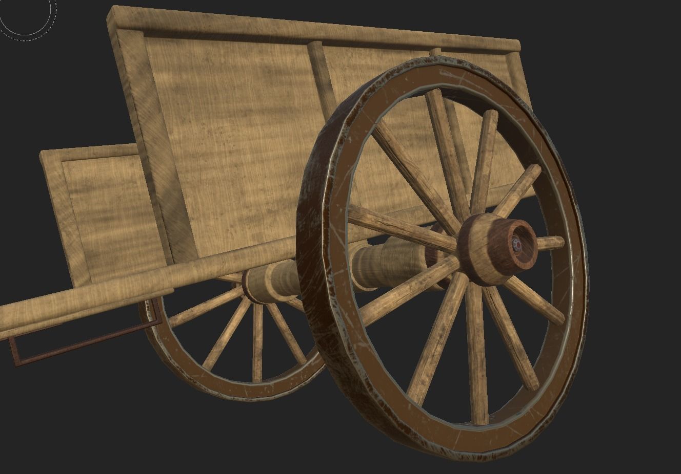 Farmer Cart Low-poly 3D model_9