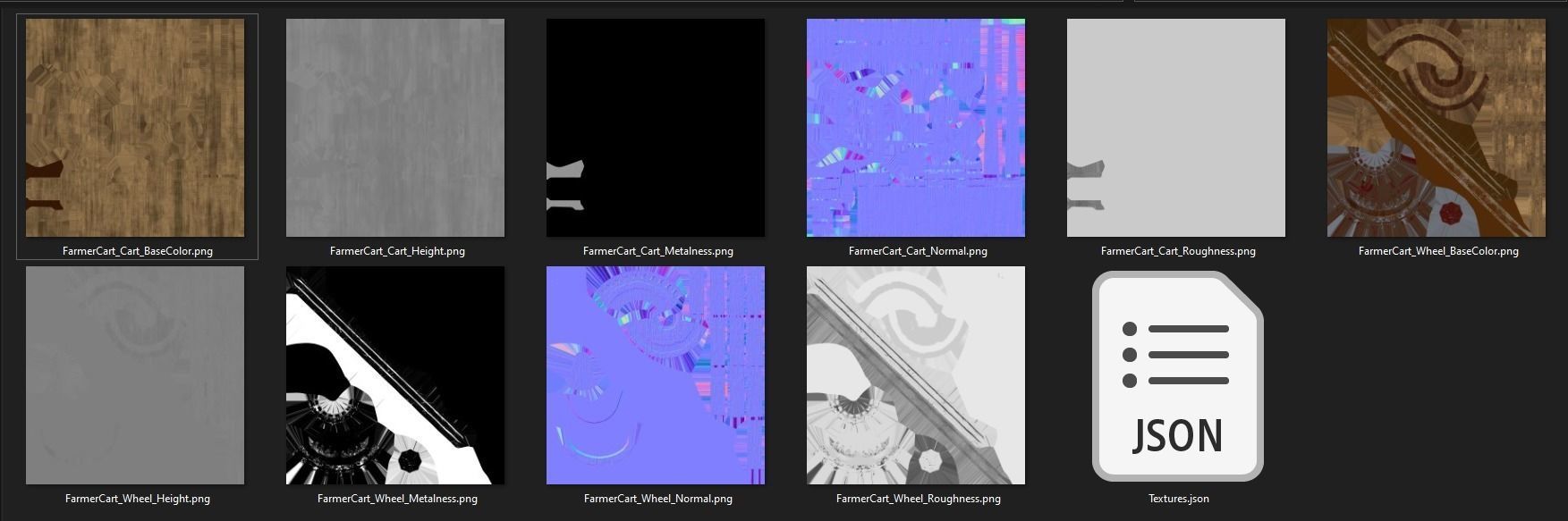 Farmer Cart Low-poly 3D model_5