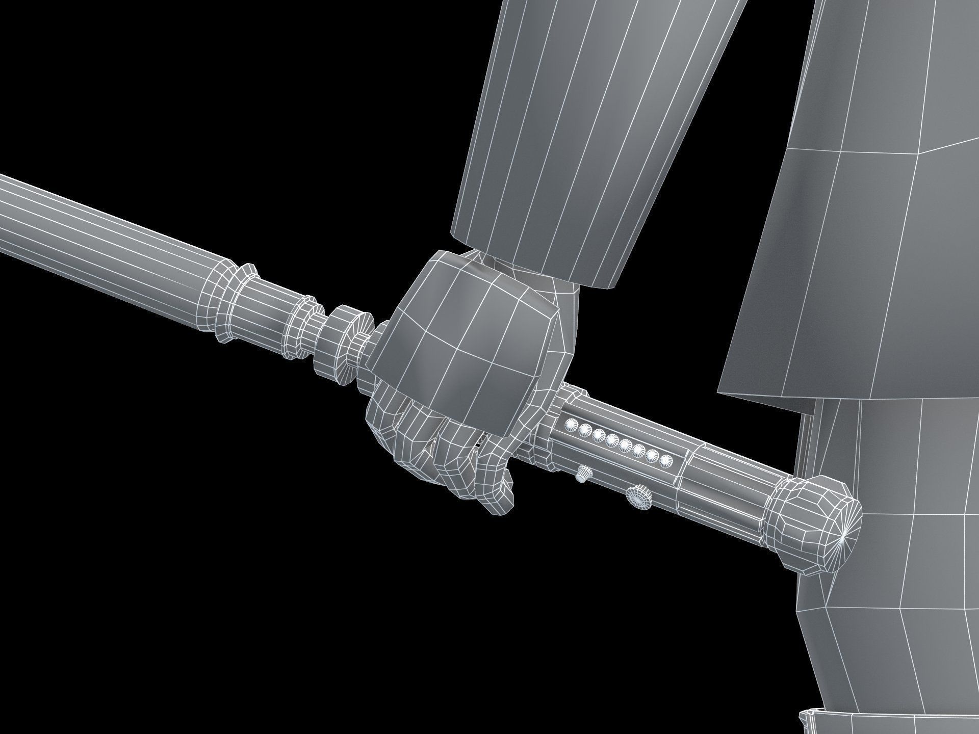 Obi Wan Kenobi from Clone Wars Low-poly 3D model_8