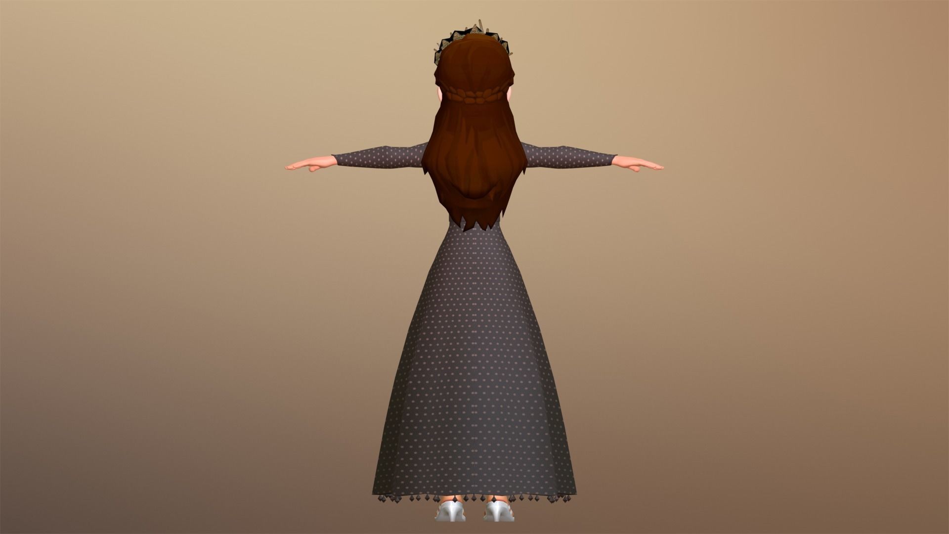 Harvest Queen Character Low-poly 3D model_11