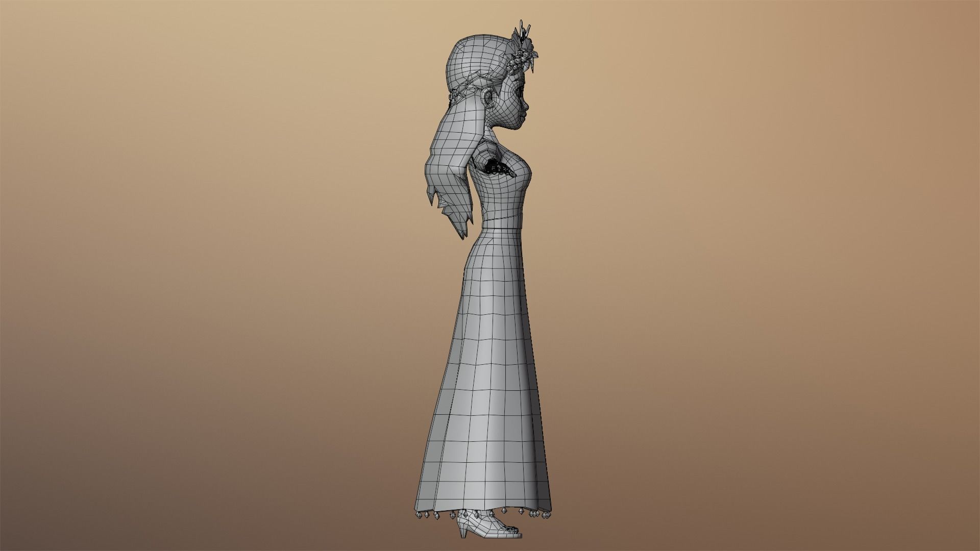 Harvest Queen Character Low-poly 3D model_20
