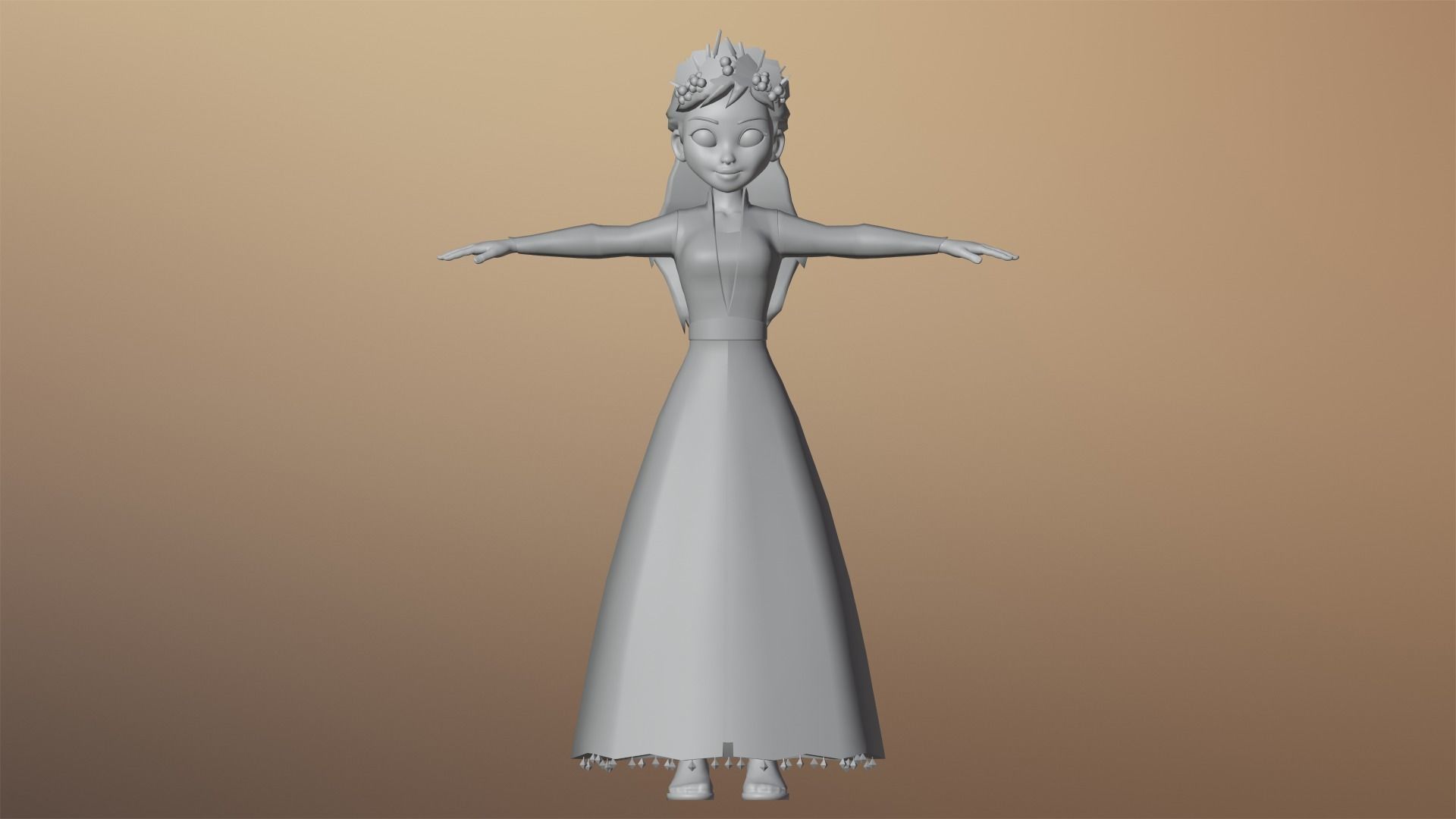 Harvest Queen Character Low-poly 3D model_13