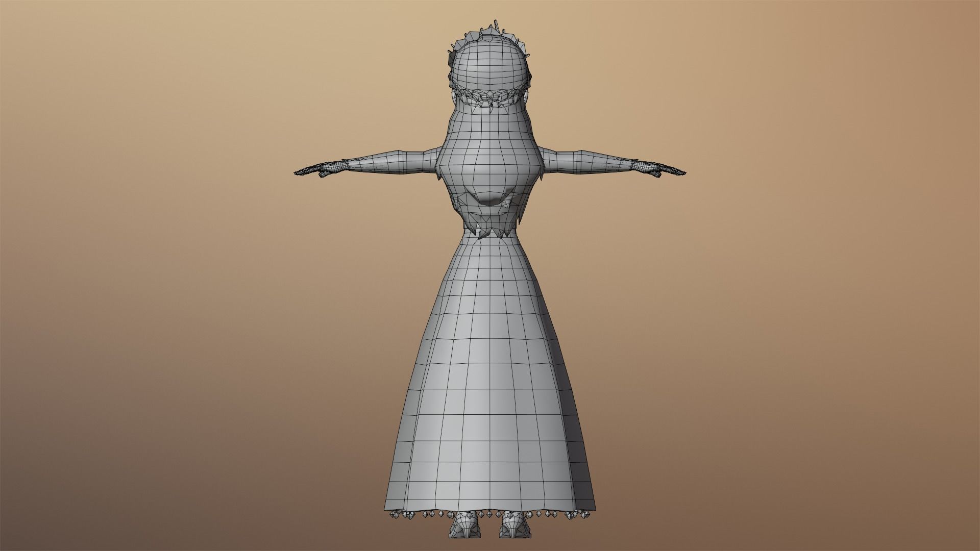 Harvest Queen Character Low-poly 3D model_19