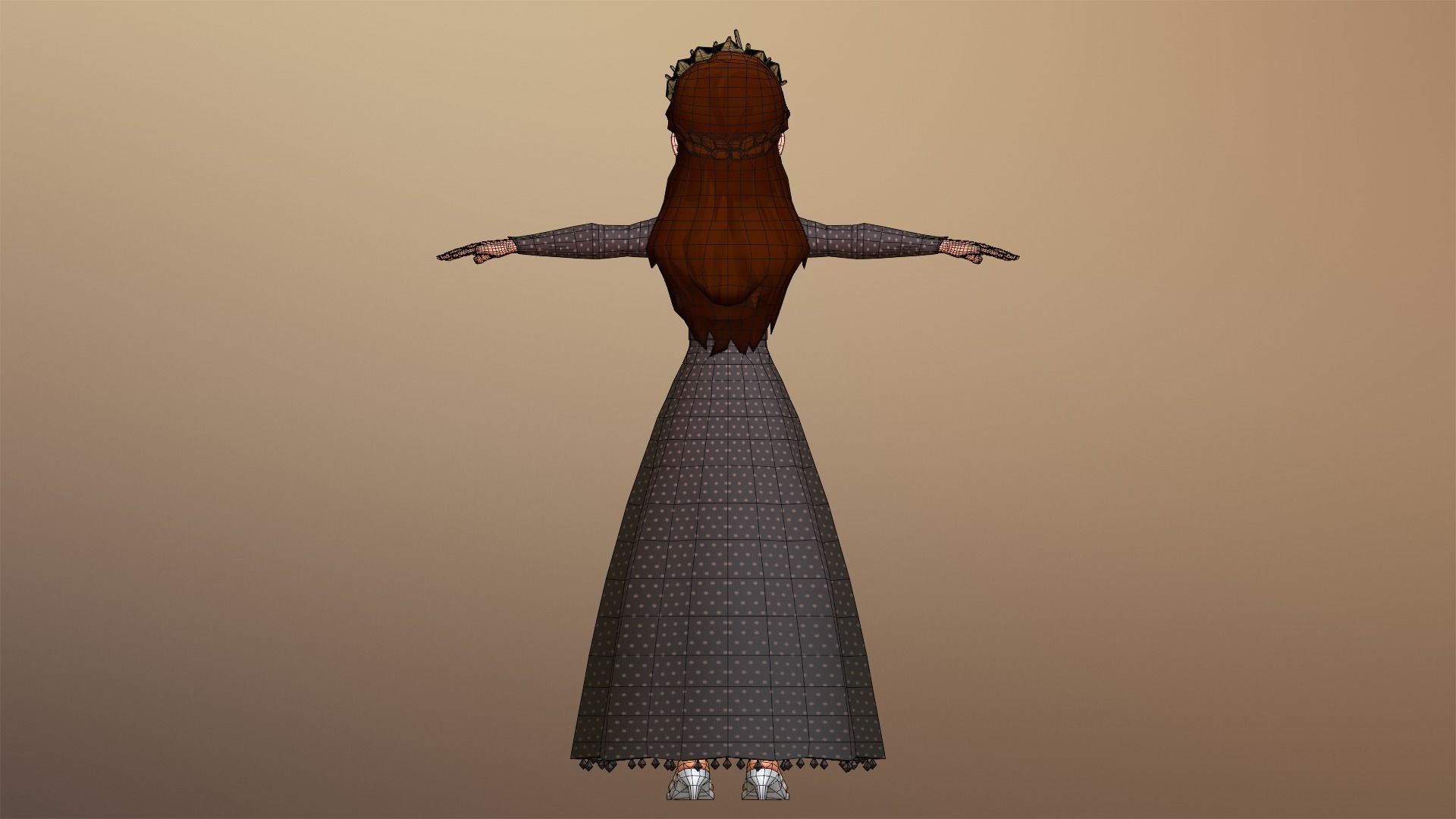 Harvest Queen Character Low-poly 3D model_23