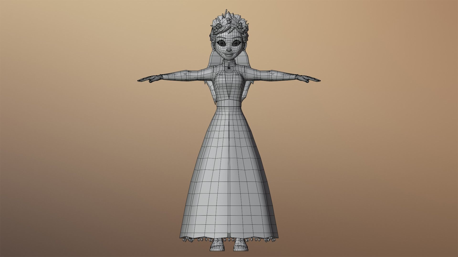 Harvest Queen Character Low-poly 3D model_17