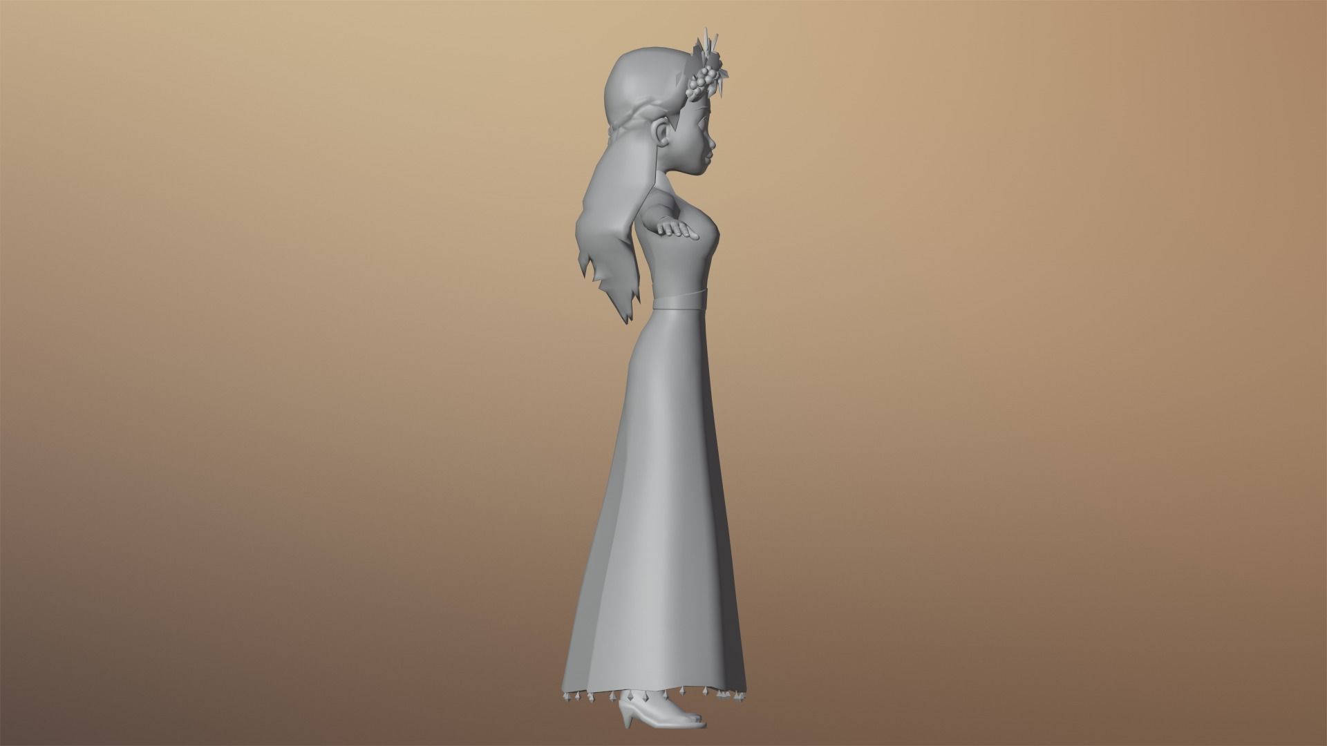 Harvest Queen Character Low-poly 3D model_14