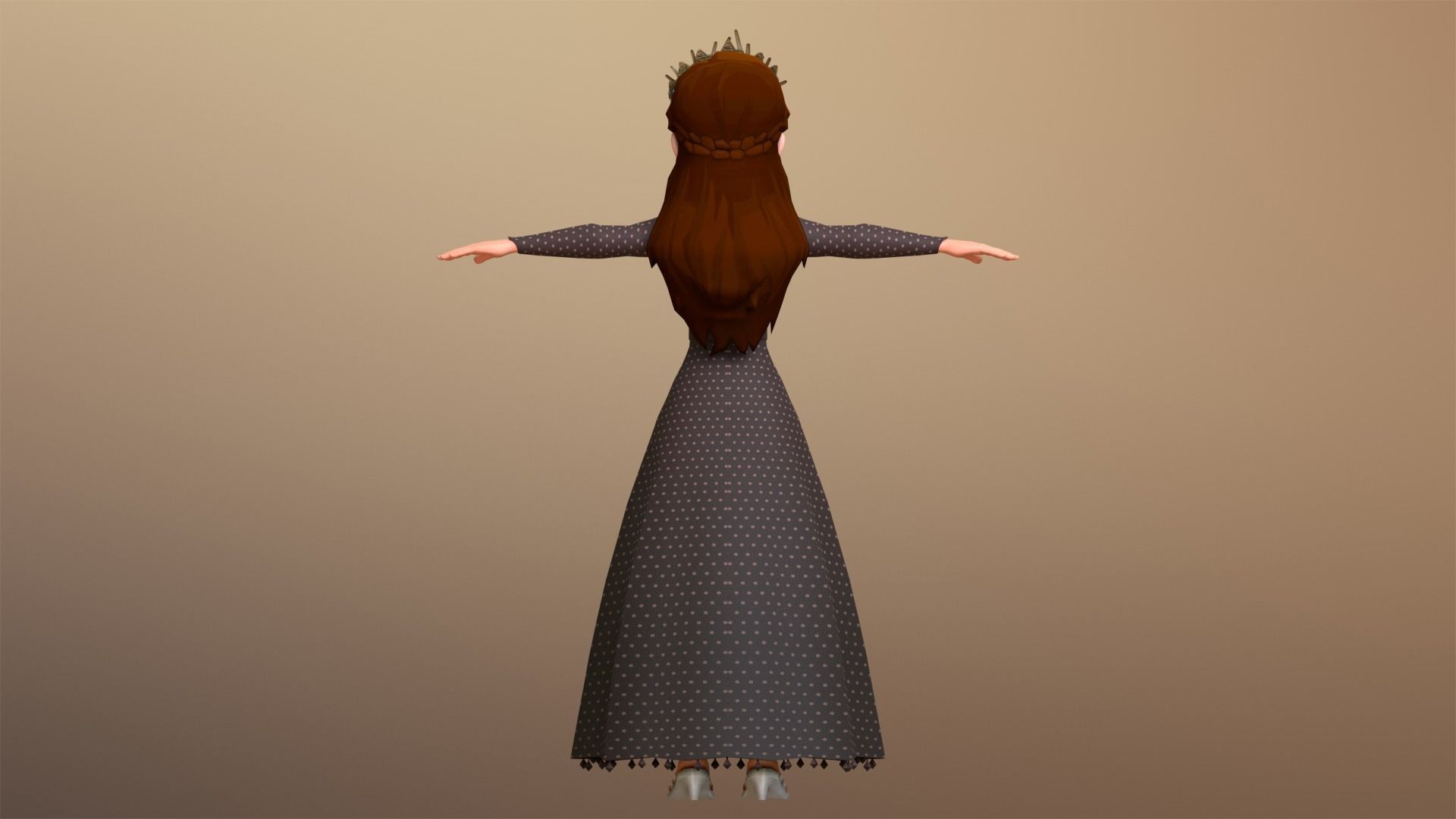 Harvest Queen Character Low-poly 3D model_7