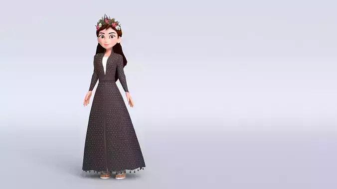 Harvest Queen Character Low-poly 3D model