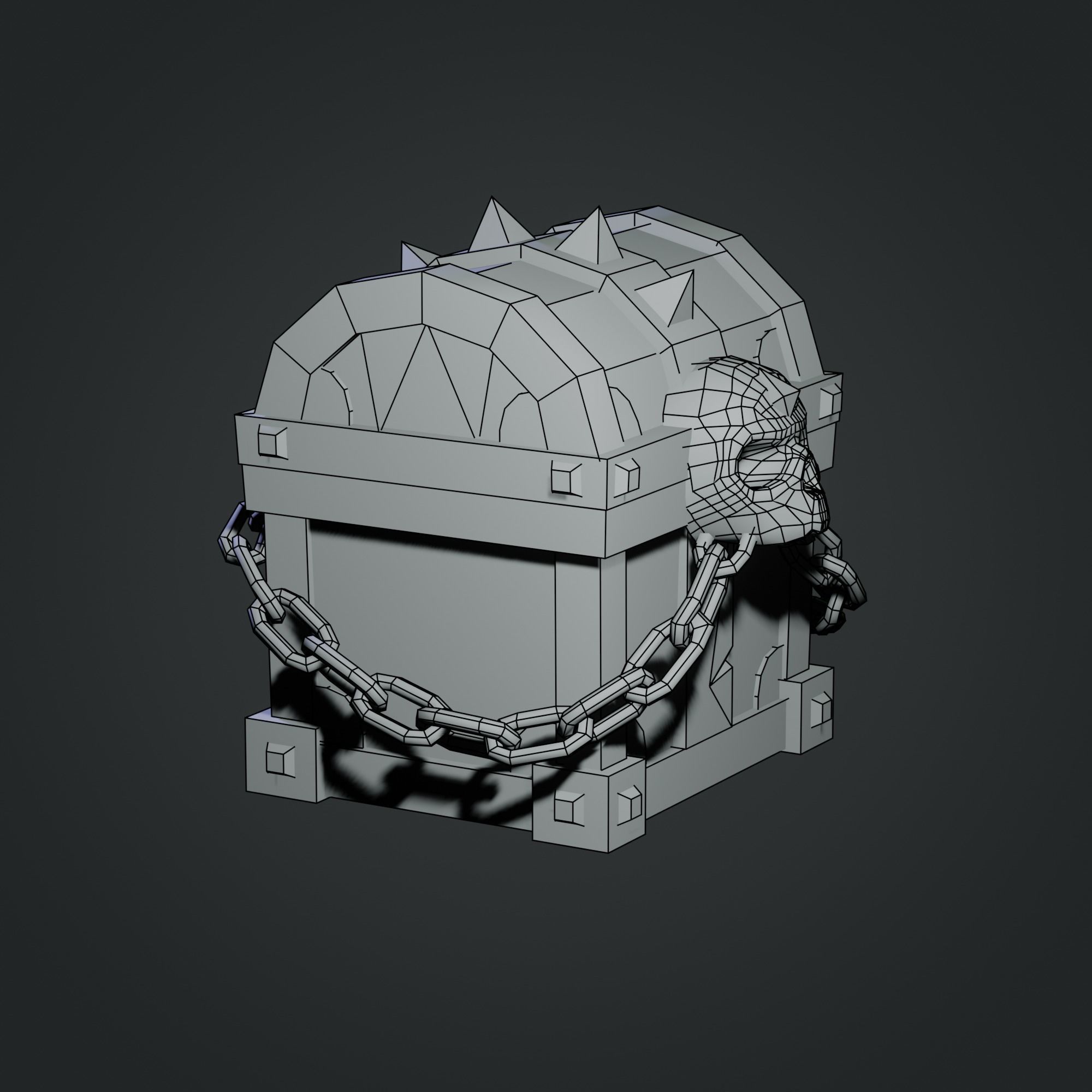 Treasure Chest  Low-poly 3D model_14
