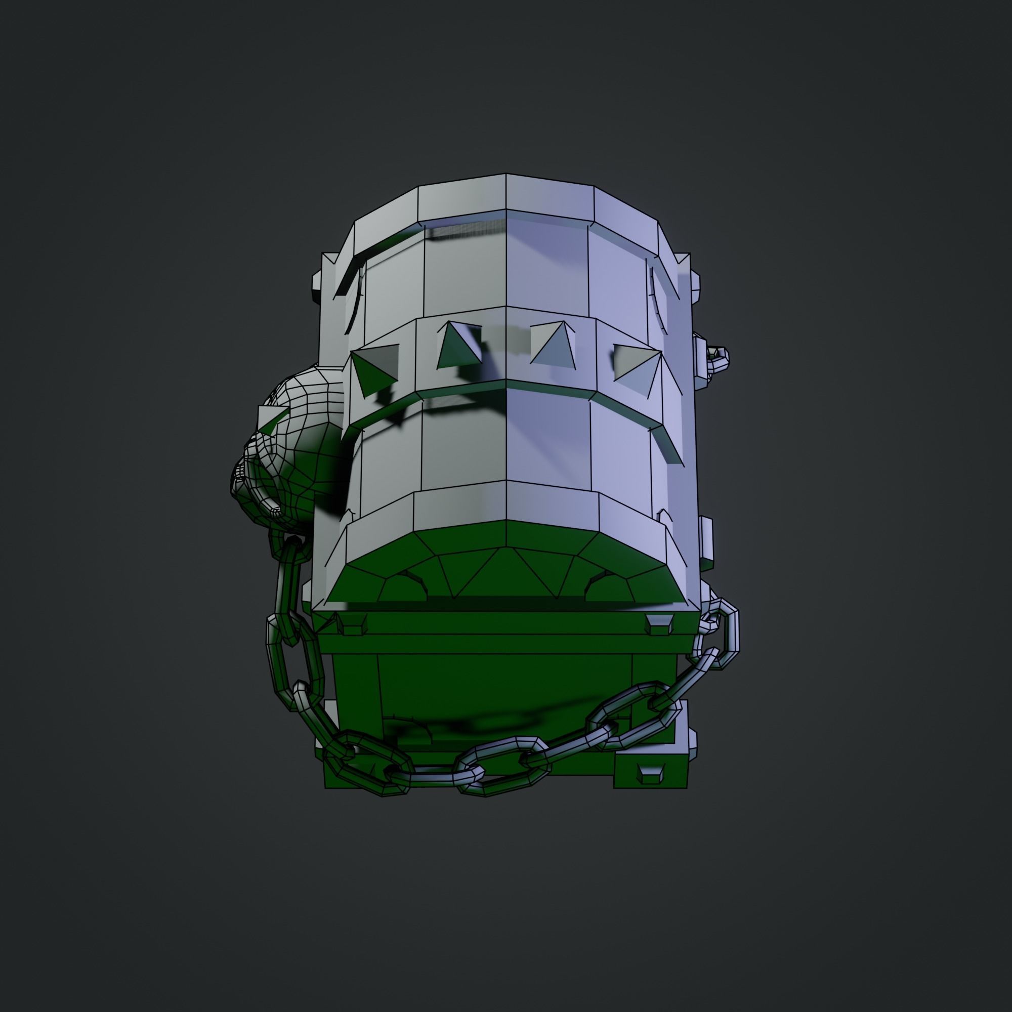 Treasure Chest  Low-poly 3D model_22