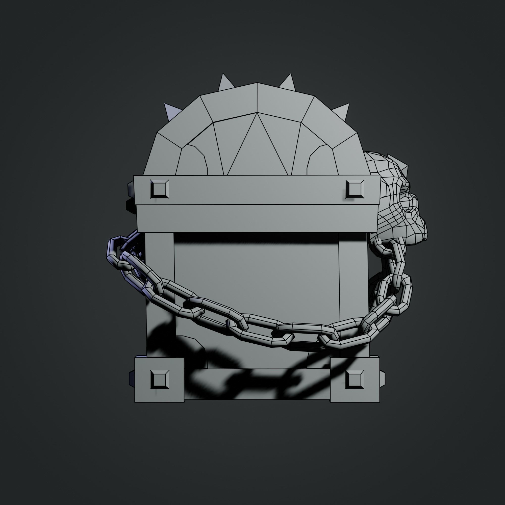 Treasure Chest  Low-poly 3D model_21