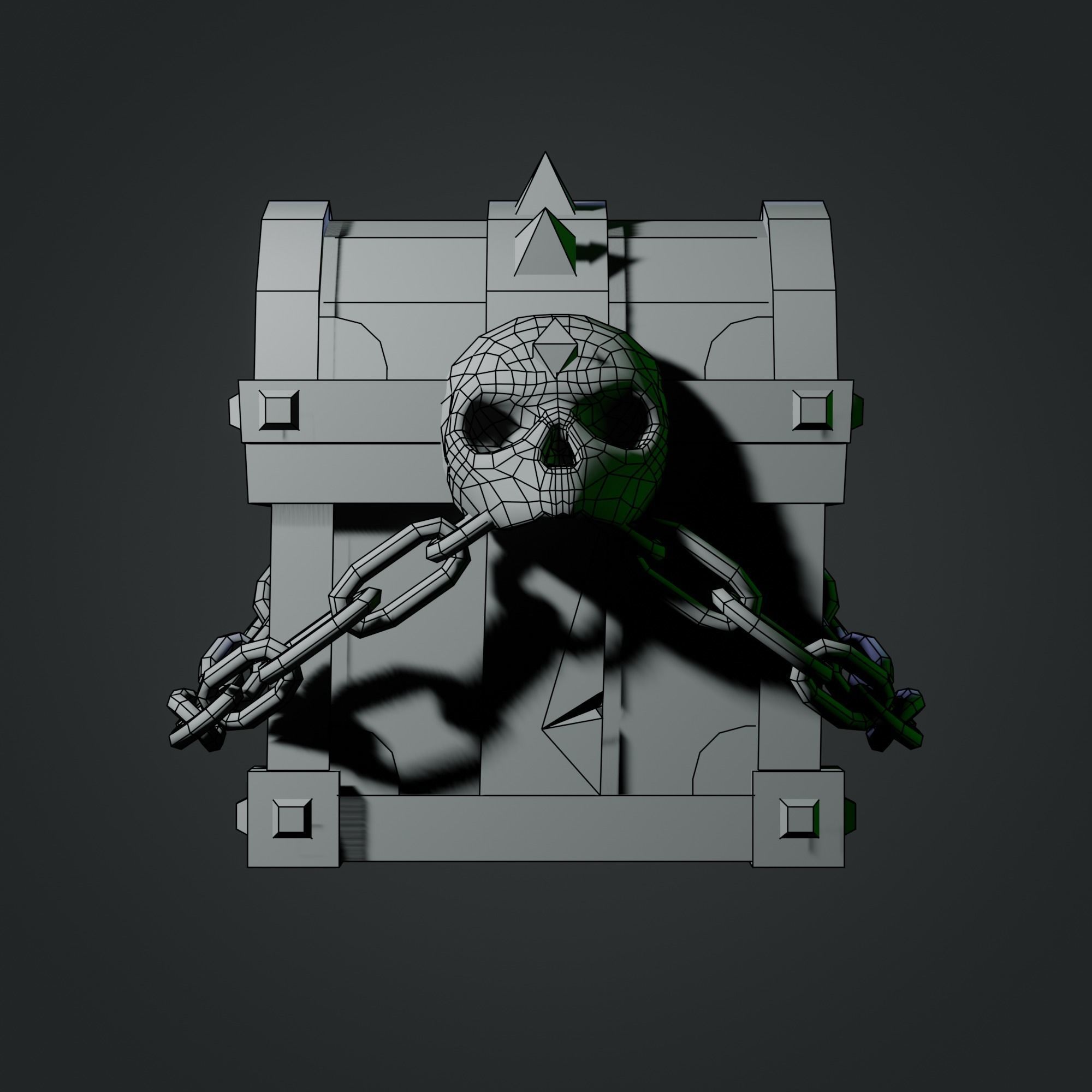 Treasure Chest  Low-poly 3D model_18