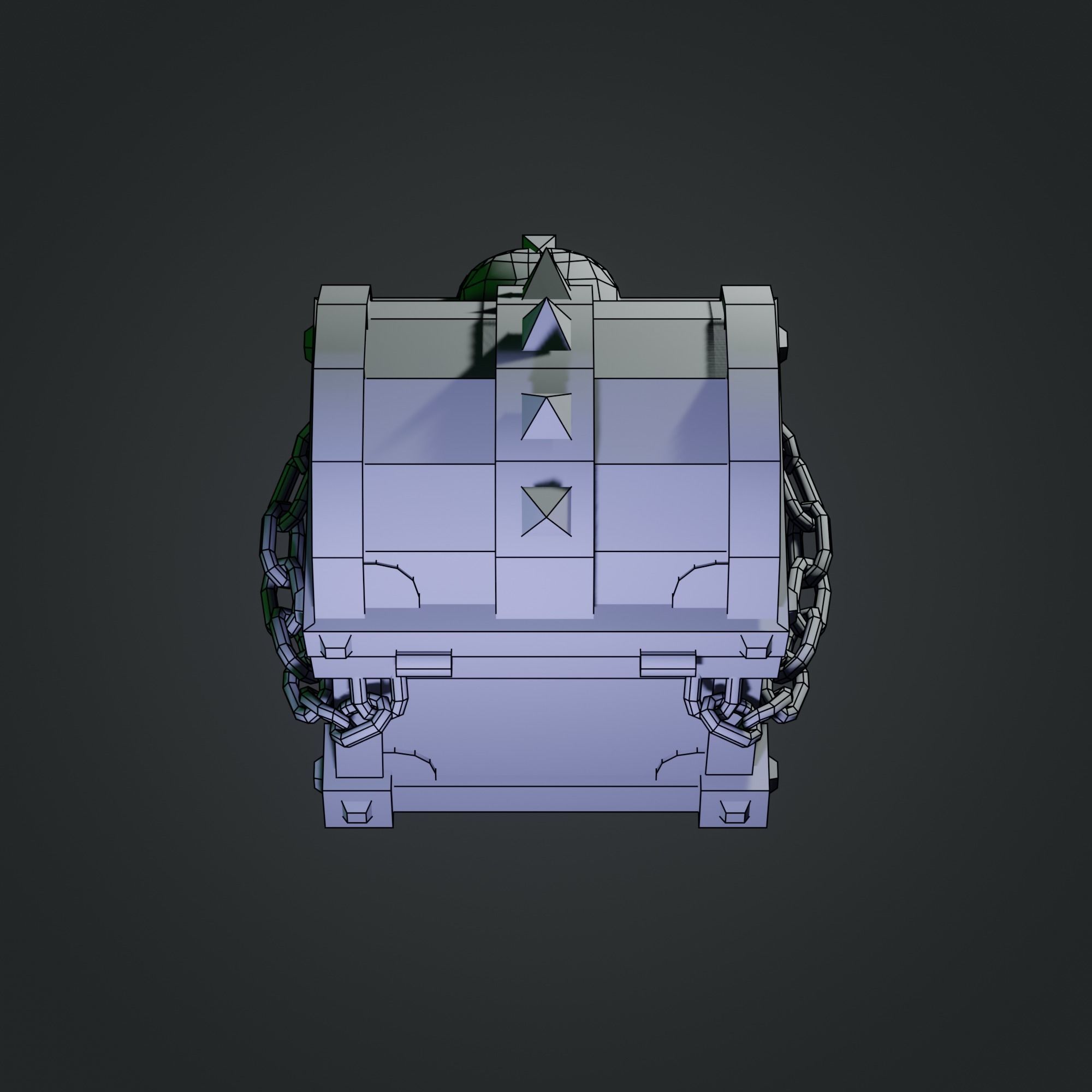 Treasure Chest  Low-poly 3D model_20