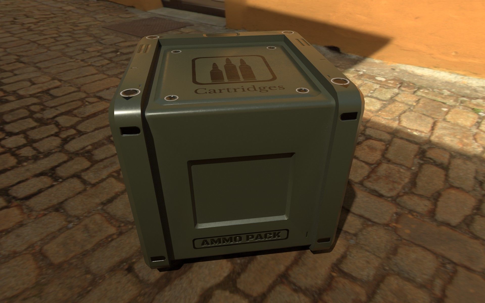 Sci-Fi Boxes Low-poly Free low-poly 3D model_4