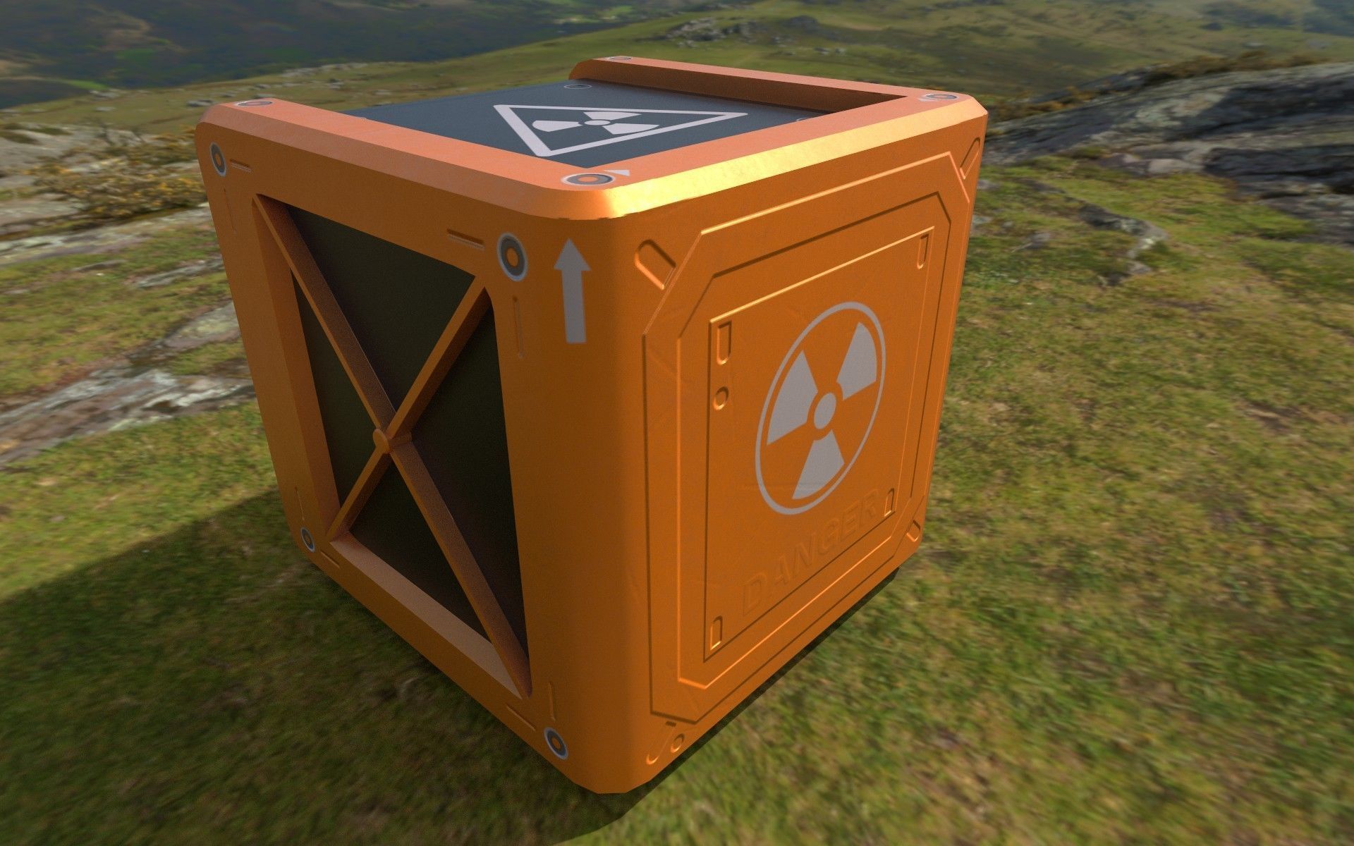 Sci-Fi Boxes Low-poly Free low-poly 3D model_1