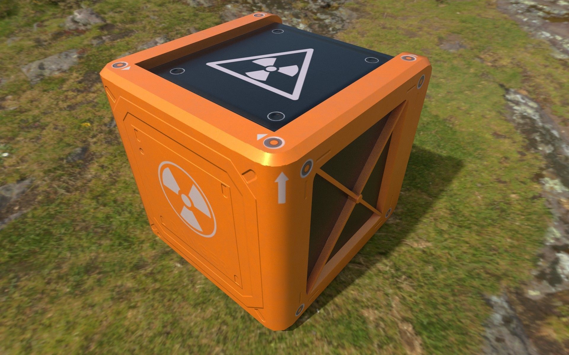 Sci-Fi Boxes Low-poly Free low-poly 3D model_9