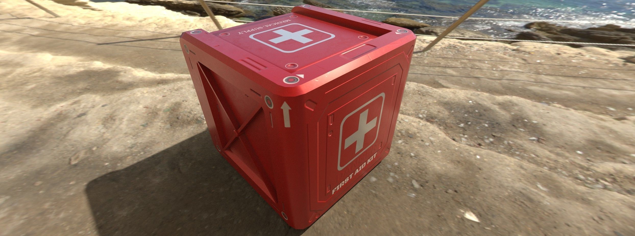 Sci-Fi Boxes Low-poly Free low-poly 3D model_3