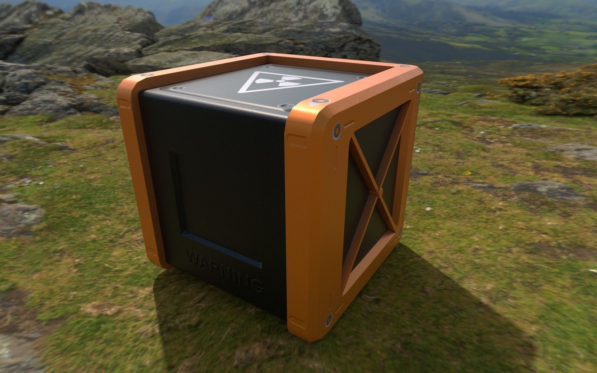Sci-Fi Boxes Low-poly Free low-poly 3D model_8