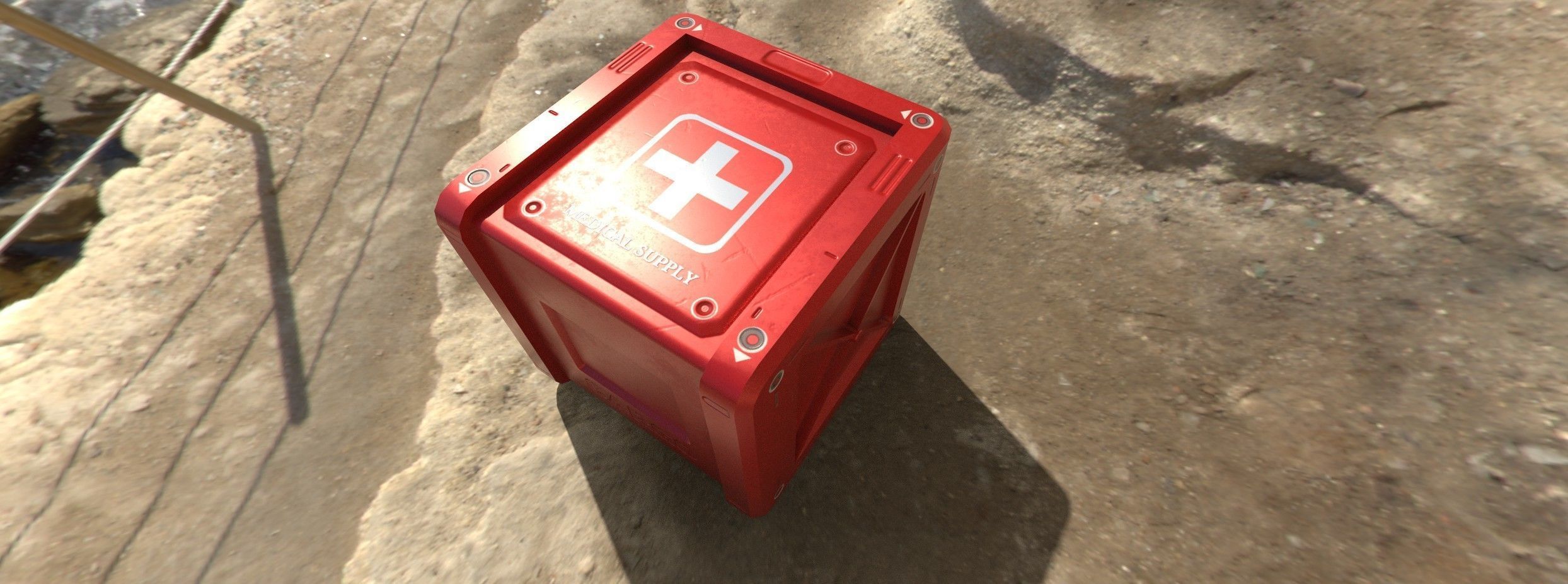 Sci-Fi Boxes Low-poly Free low-poly 3D model_11
