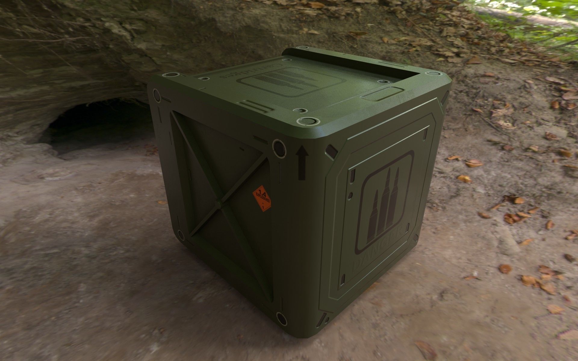 Sci-Fi Boxes Low-poly Free low-poly 3D model_13