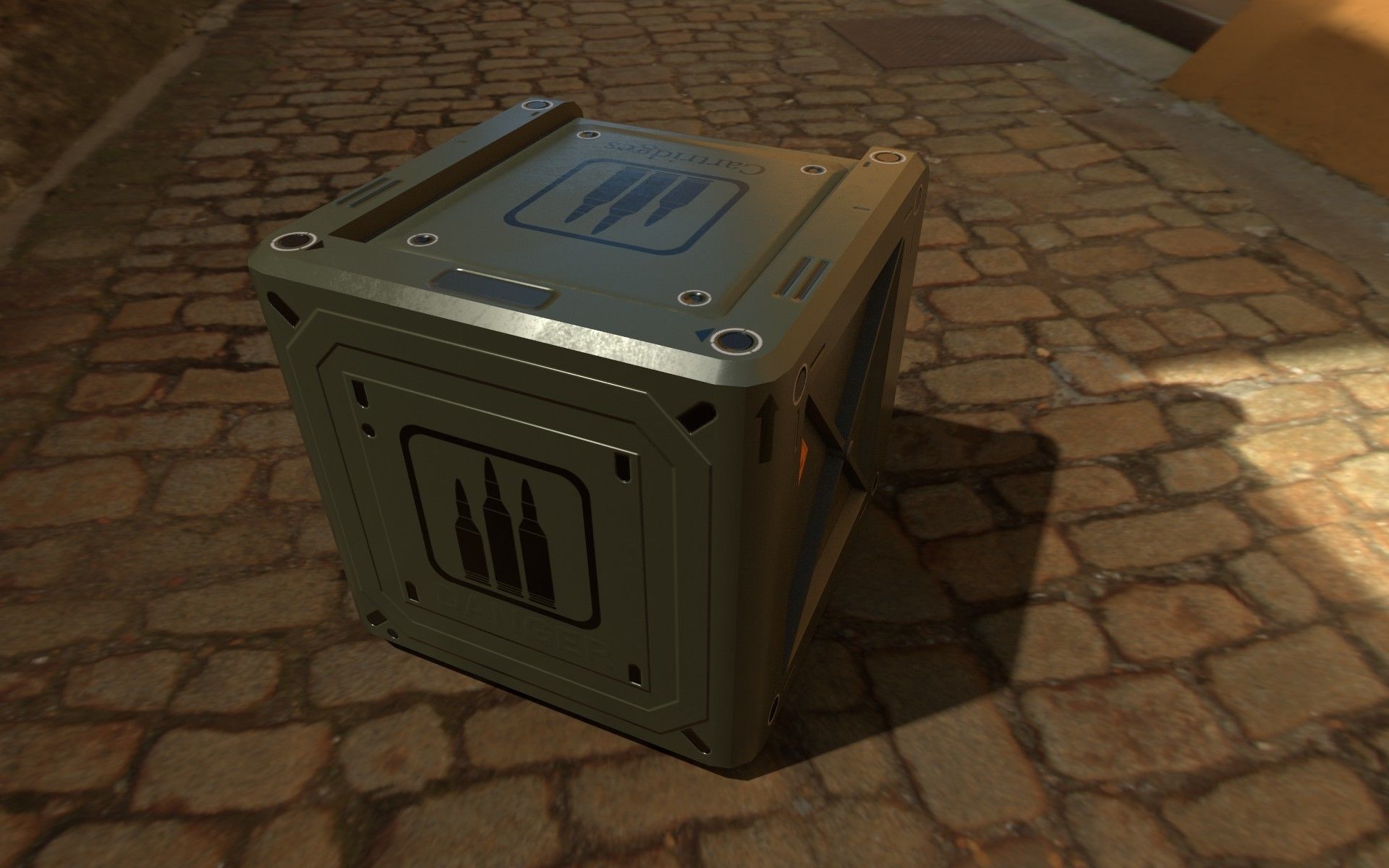 Sci-Fi Boxes Low-poly Free low-poly 3D model_5