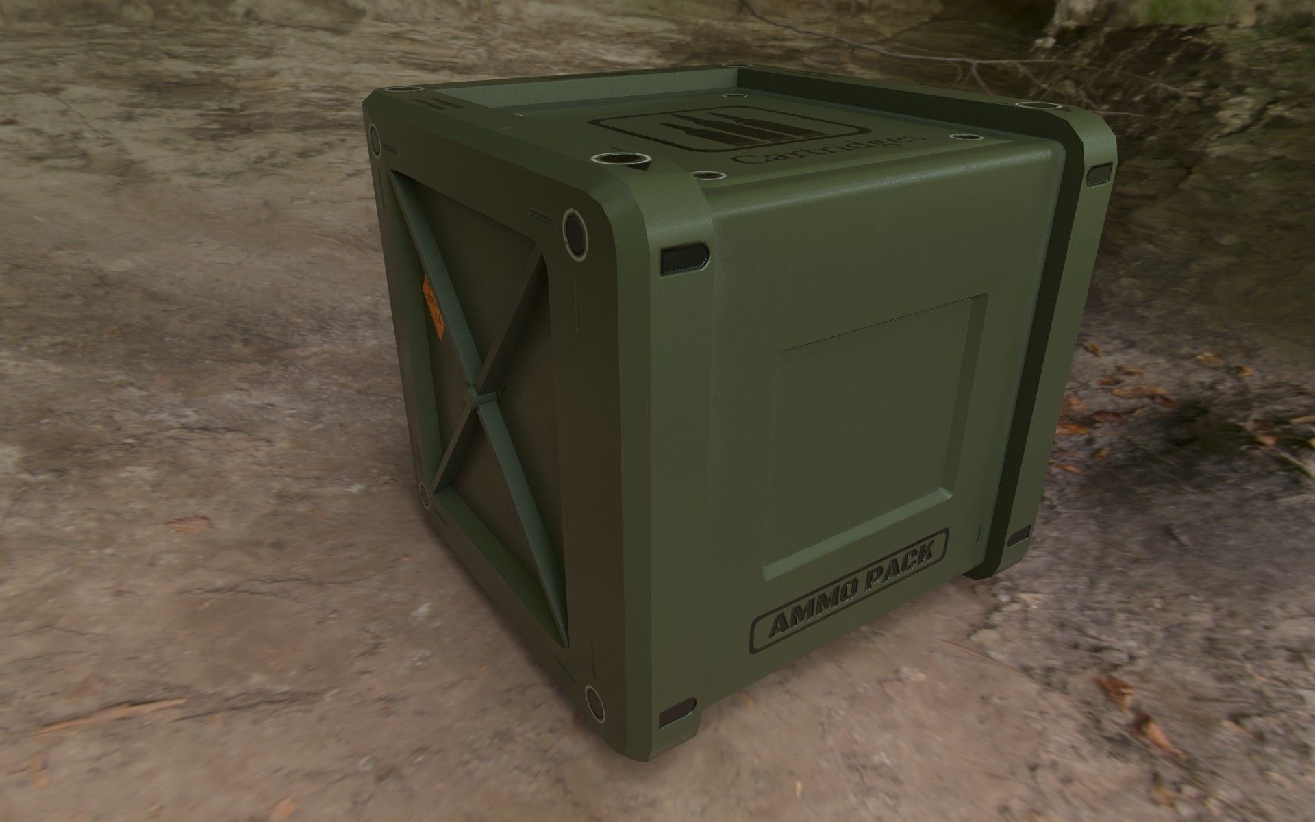 Sci-Fi Boxes Low-poly Free low-poly 3D model_12