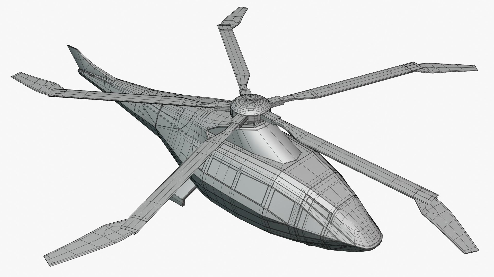 Bell FCX helicopter 3D model_10
